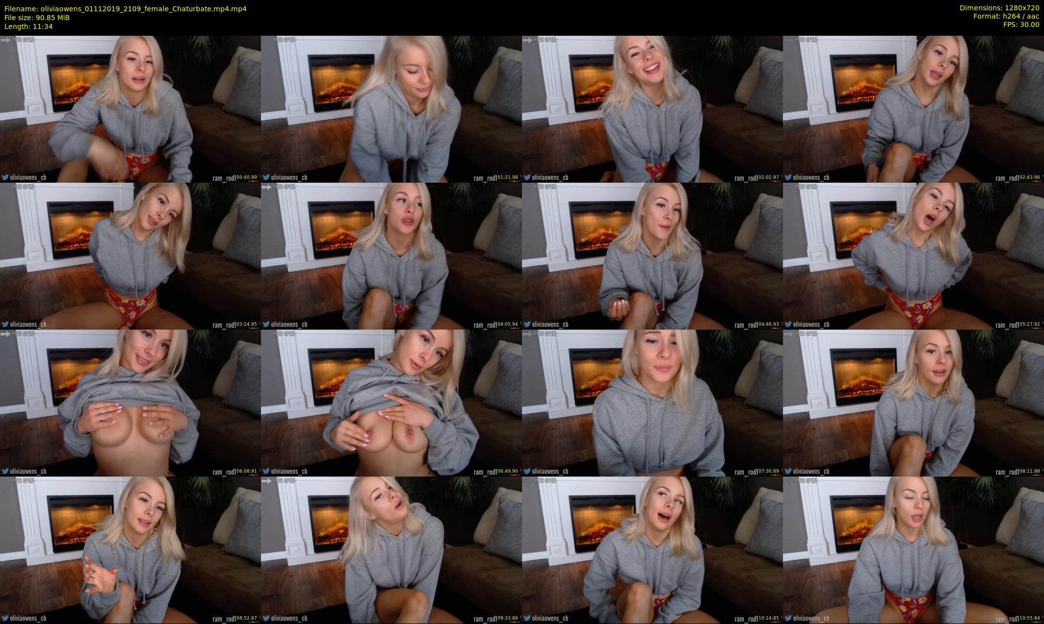 oliviaowens — 12 minute Chaturbate female cam show recording, 720p, Nov 1, 2019