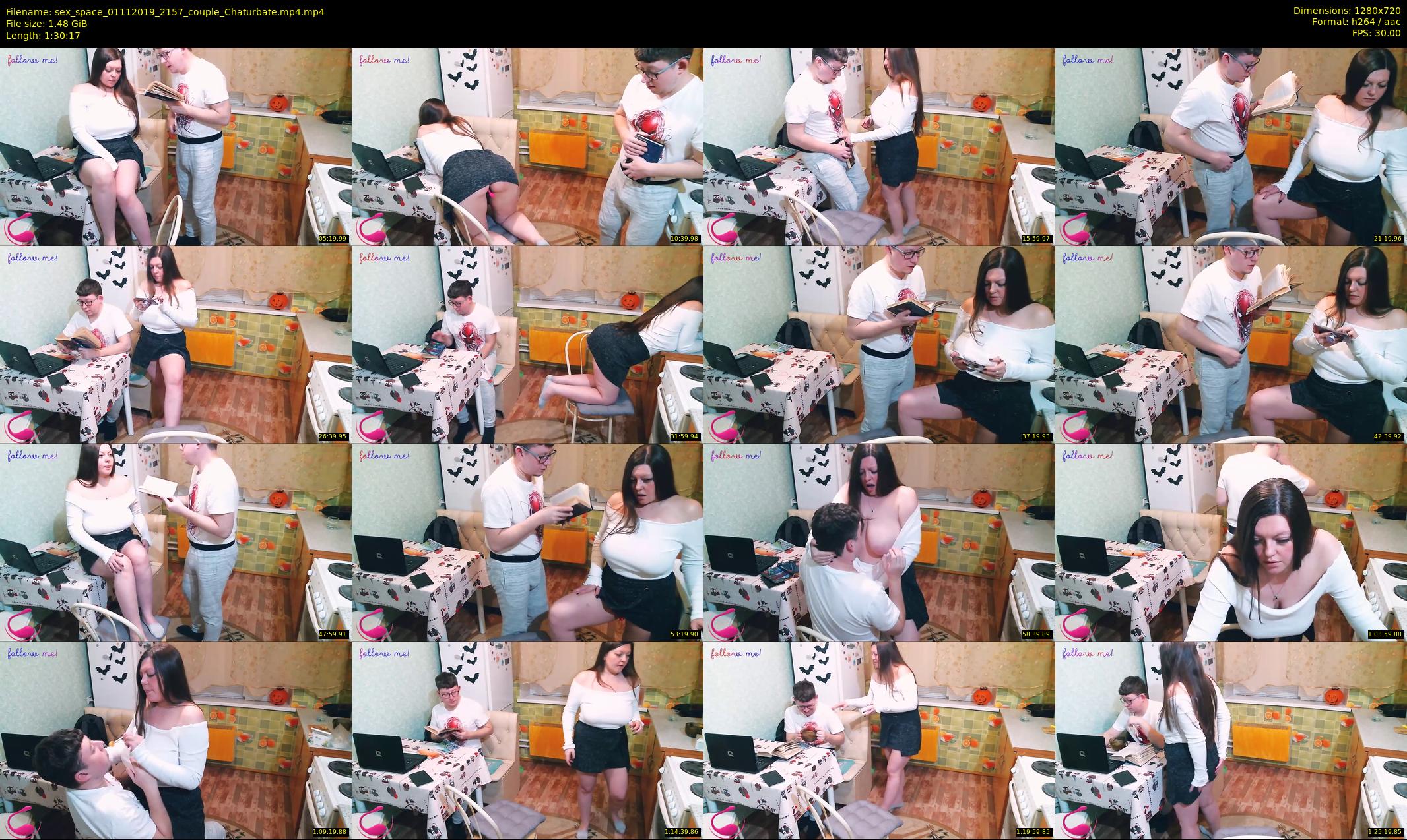 sex_space — 91 minute Chaturbate couple cam show recording, 720p, Nov 1, 2019