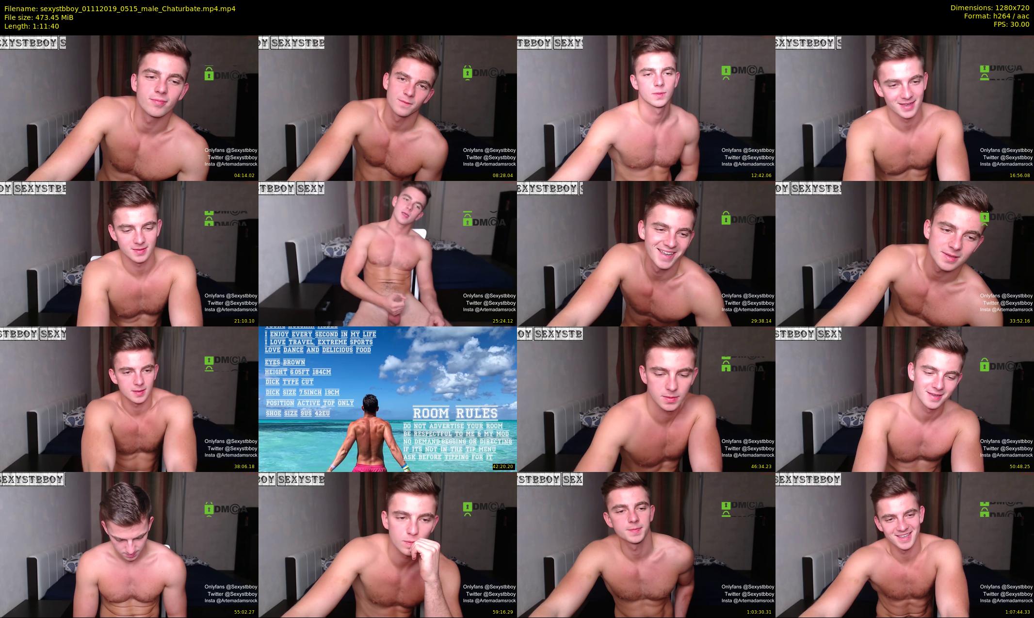 sexystbboy — 72 minute Chaturbate male cam show recording, 720p, Nov 1, 2019