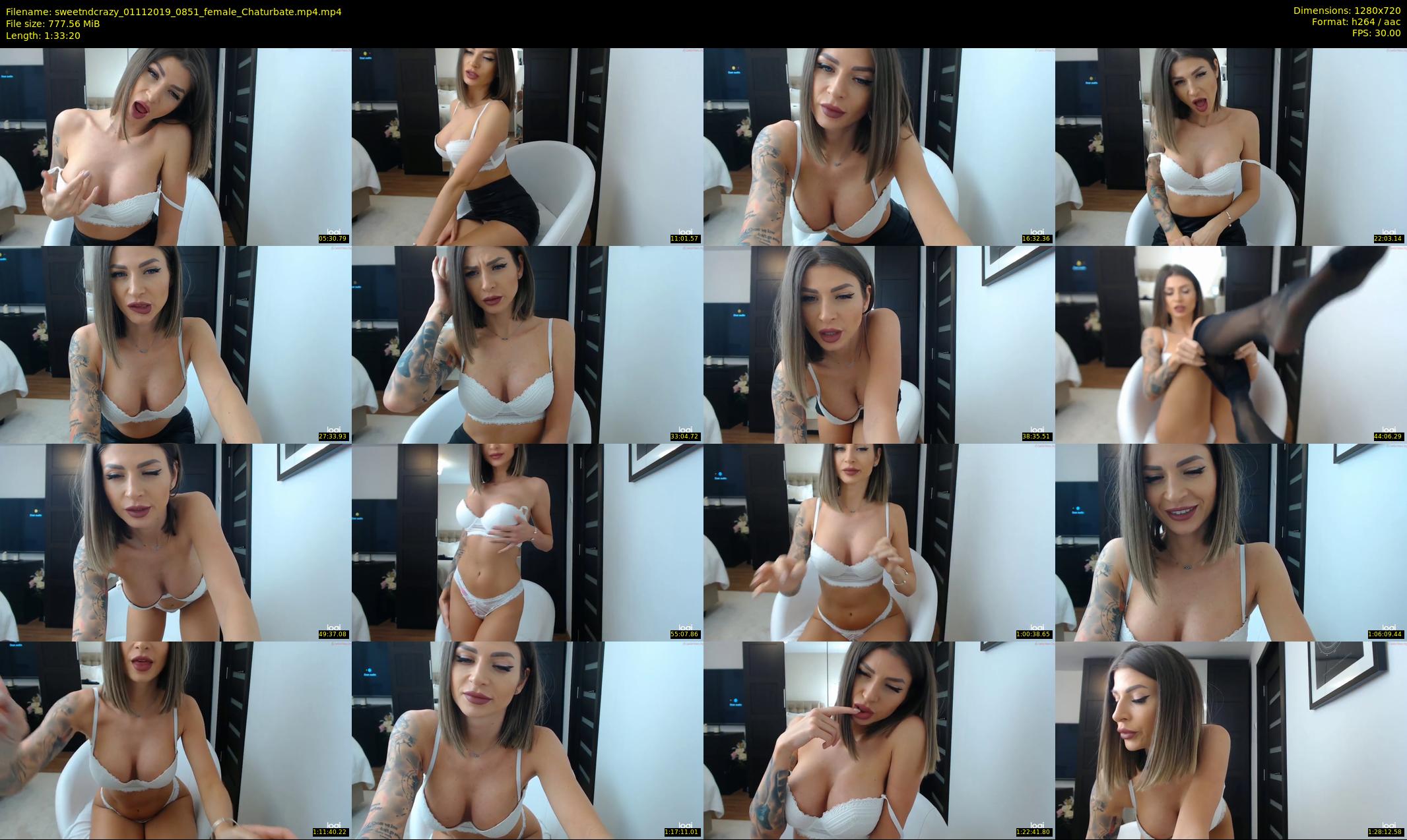 sweetndcrazy — 94 minute Chaturbate female cam show recording, 720p, Nov 1, 2019