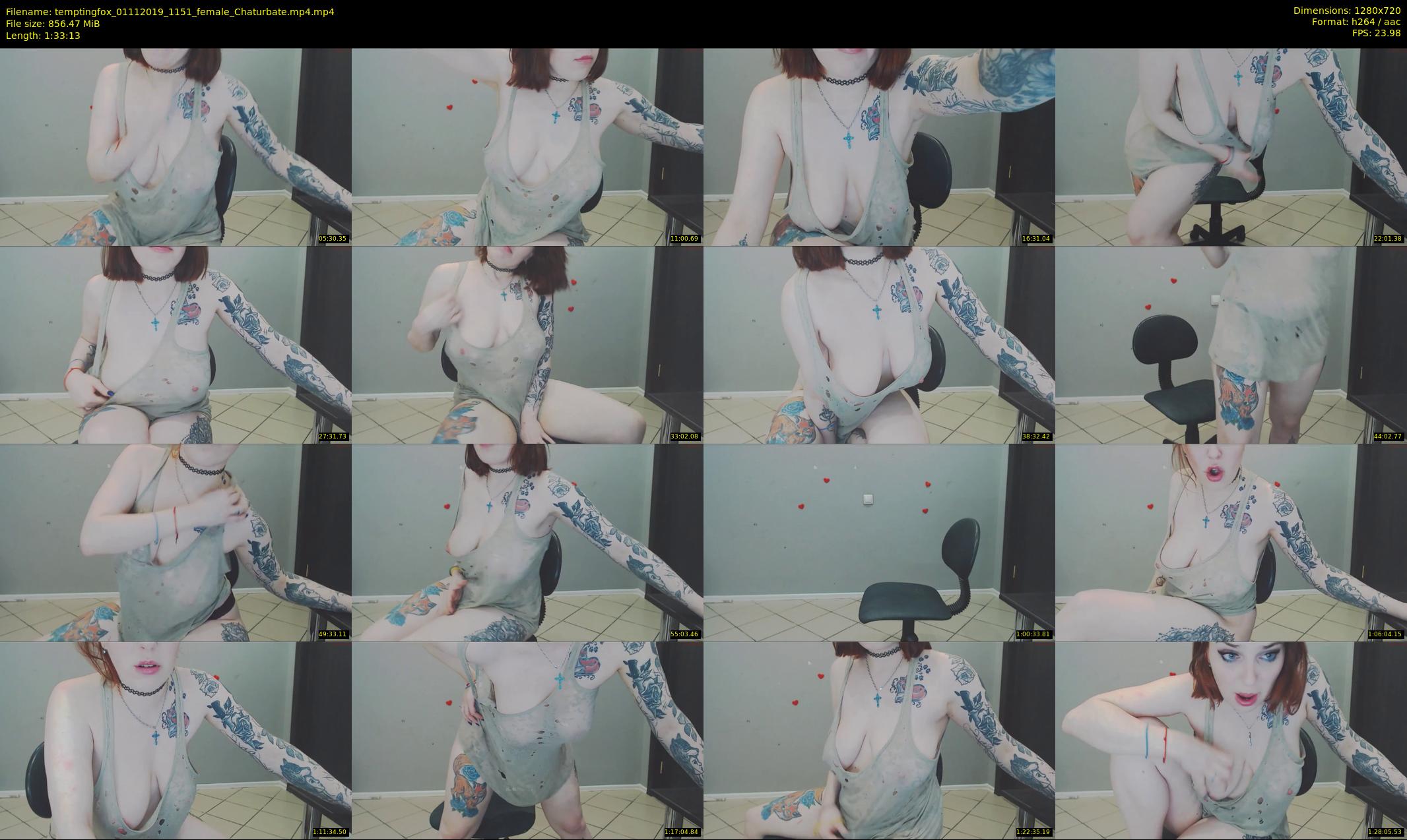 temptingfox — 94 minute Chaturbate female cam show recording, 720p, Nov 1, 2019