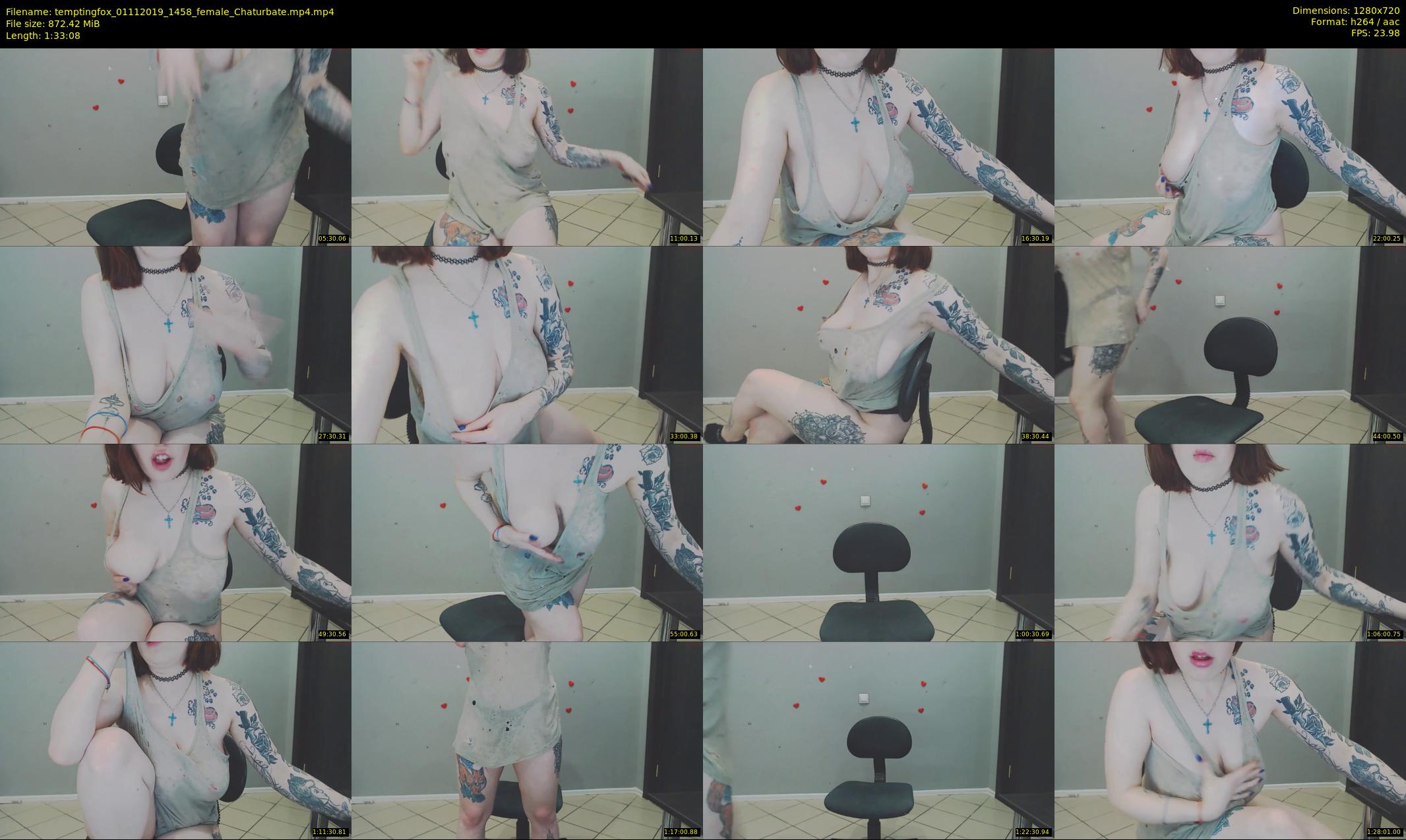 temptingfox — 94 minute Chaturbate female cam show recording, 720p, Nov 1, 2019