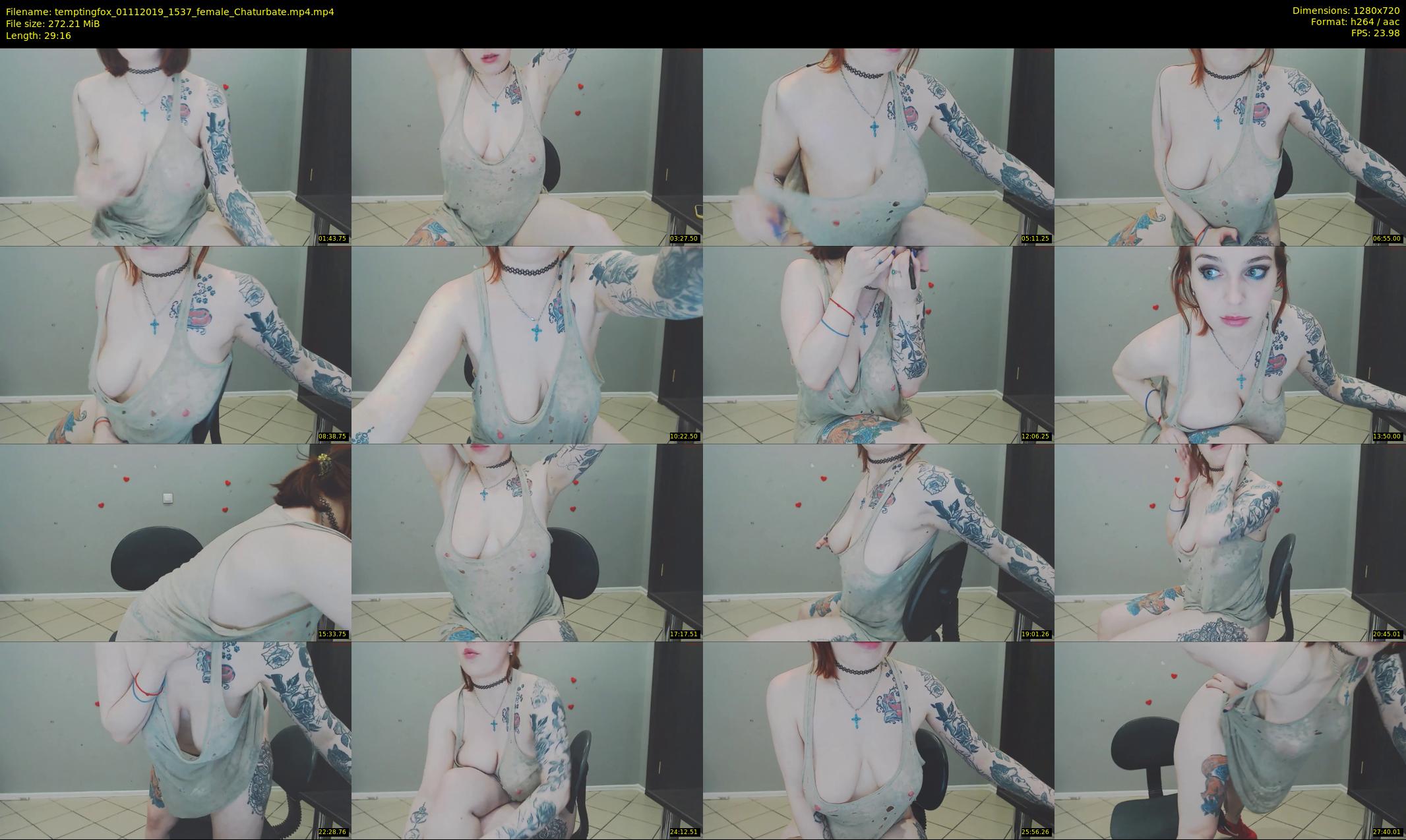 temptingfox — 30 minute Chaturbate female cam show recording, 720p, Nov 1, 2019