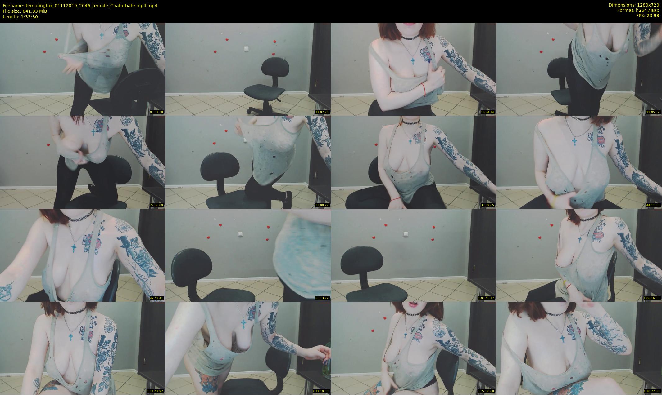 temptingfox — 94 minute Chaturbate female cam show recording, 720p, Nov 1, 2019