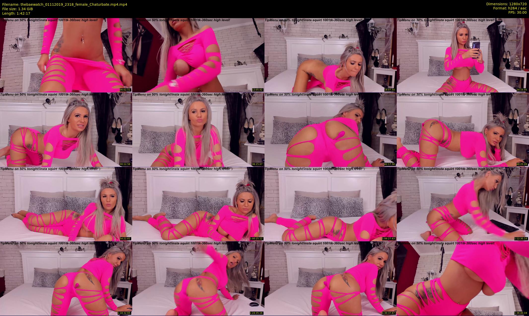 thebaewatch — 103 minute Chaturbate female cam show recording, 720p, Nov 1, 2019