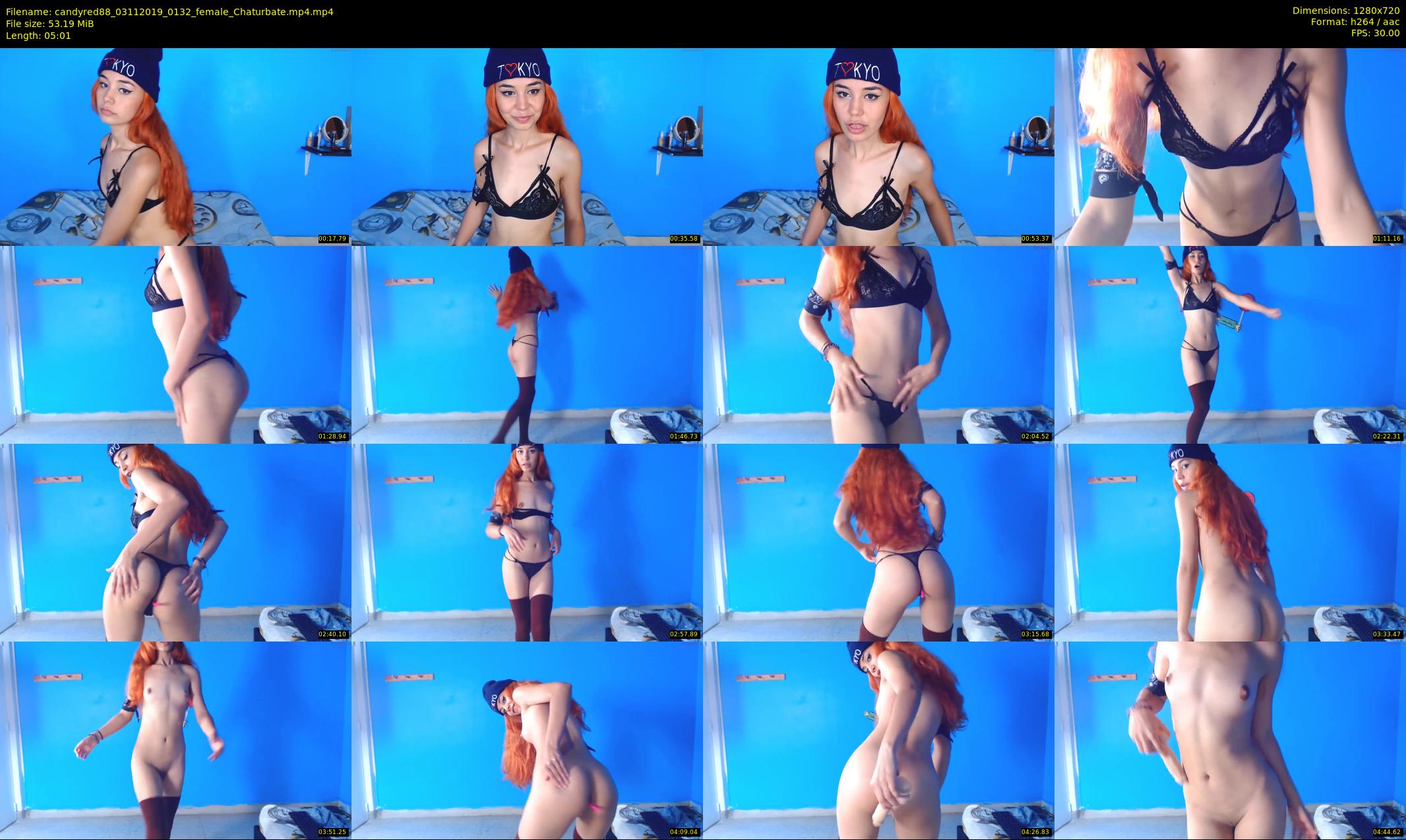 candyred88 — 6 minute Chaturbate female cam show recording, 720p, Nov 3, 2019