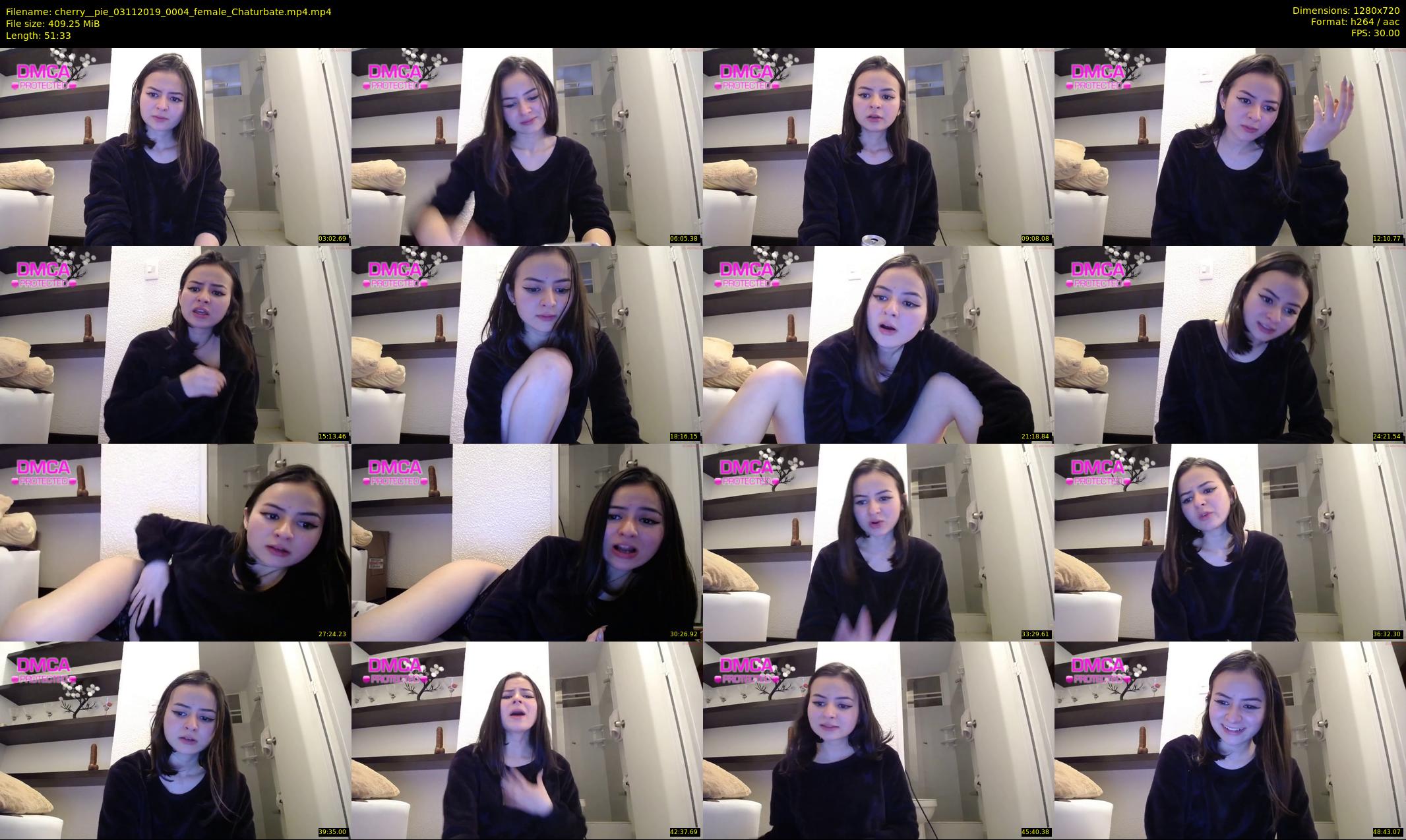 cherry__pie — 52 minute Chaturbate female cam show recording, 720p, Nov 3, 2019