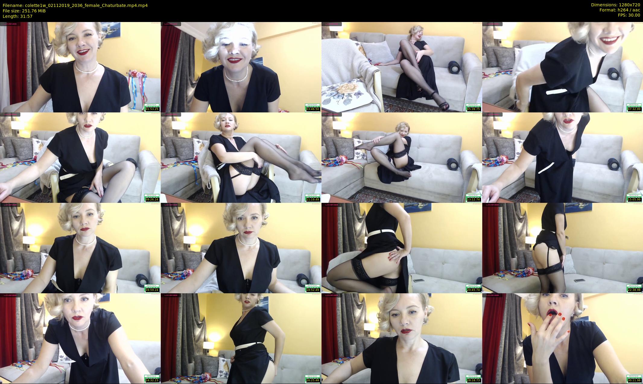 colette1w — 32 minute Chaturbate female cam show recording, 720p, Nov 2, 2019