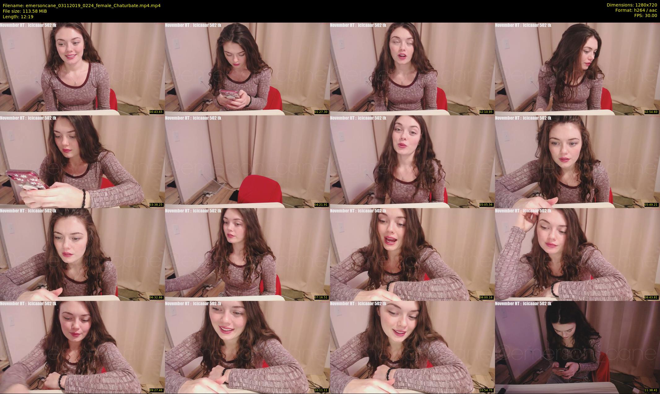 emersoncane — 13 minute Chaturbate female cam show recording, 720p, Nov 3, 2019