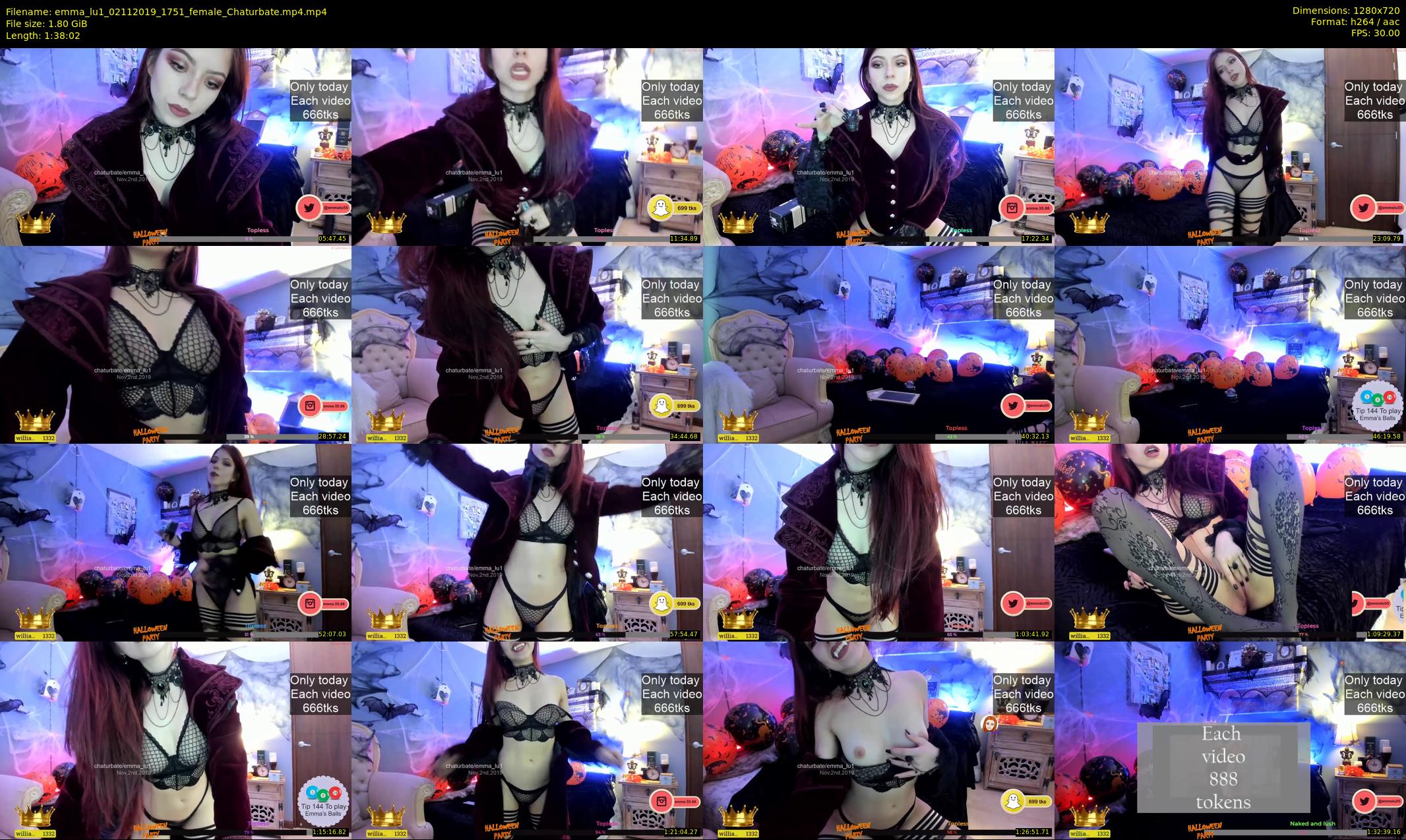 emma_lu1 — 99 minute Chaturbate female cam show recording, 720p, Nov 2, 2019