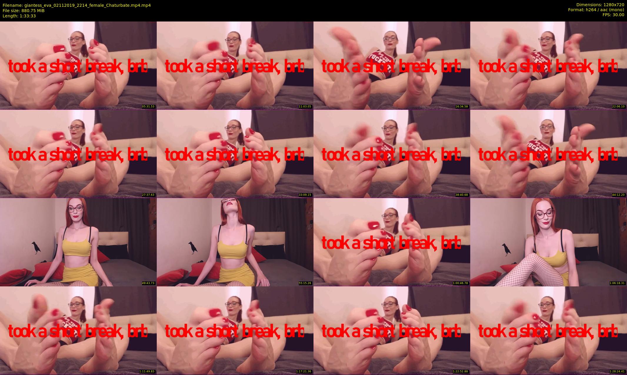 giantess_eva — 94 minute Chaturbate female cam show recording, 720p, Nov 2, 2019