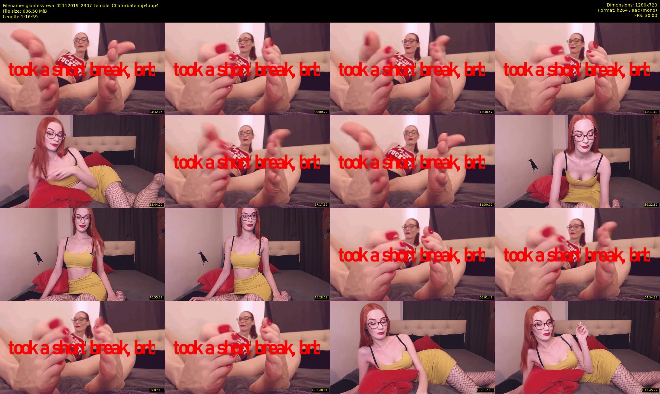 giantess_eva — 77 minute Chaturbate female cam show recording, 720p, Nov 2, 2019
