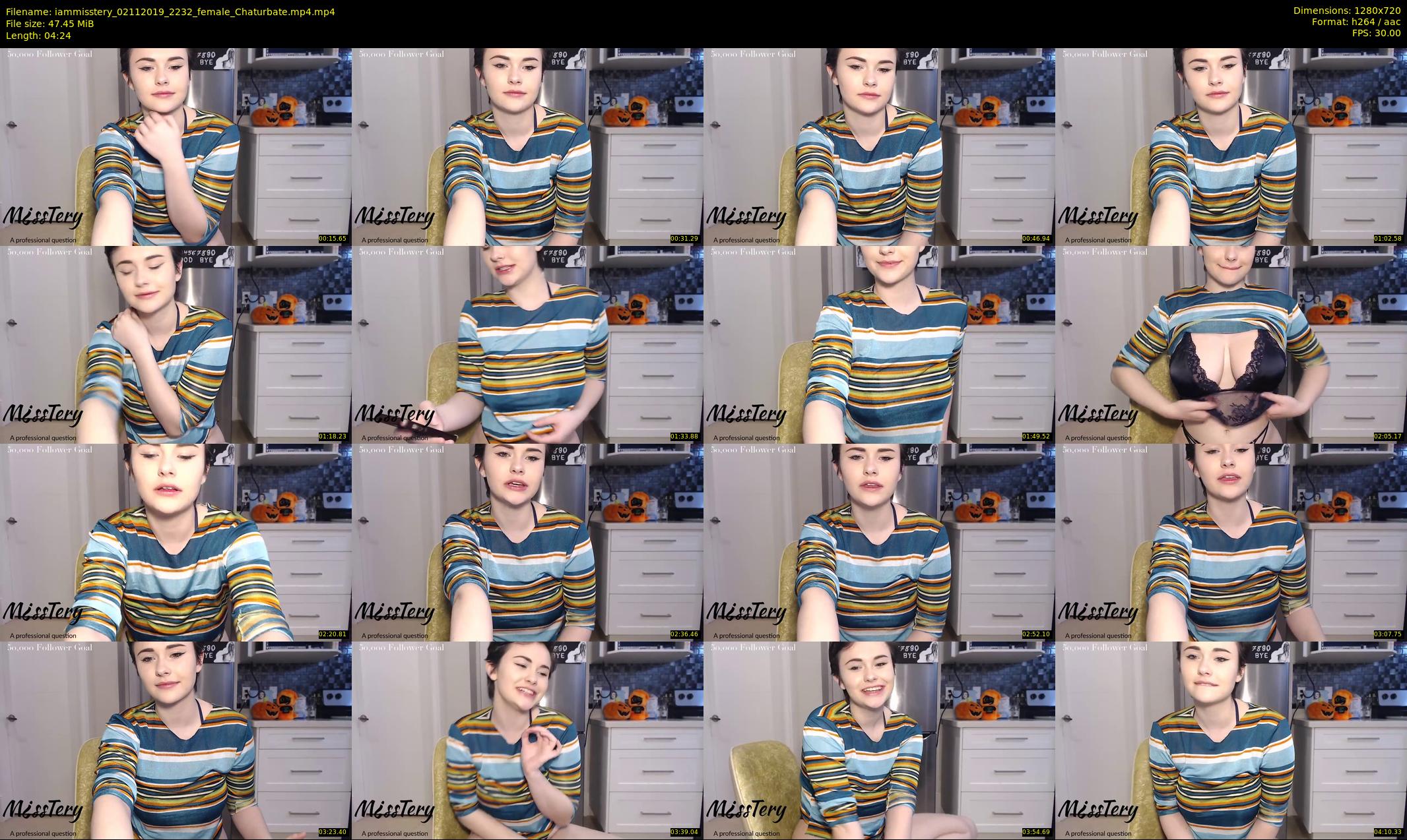 iammisstery — 5 minute Chaturbate female cam show recording, 720p, Nov 2, 2019