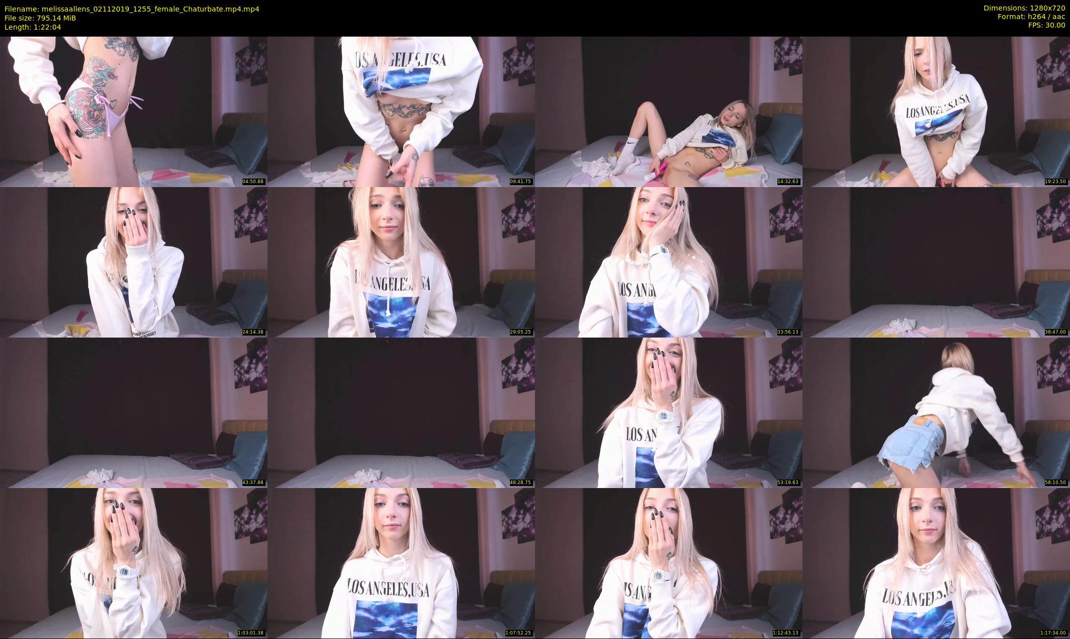 melissaallens — 83 minute Chaturbate female cam show recording, 720p, Nov 2, 2019
