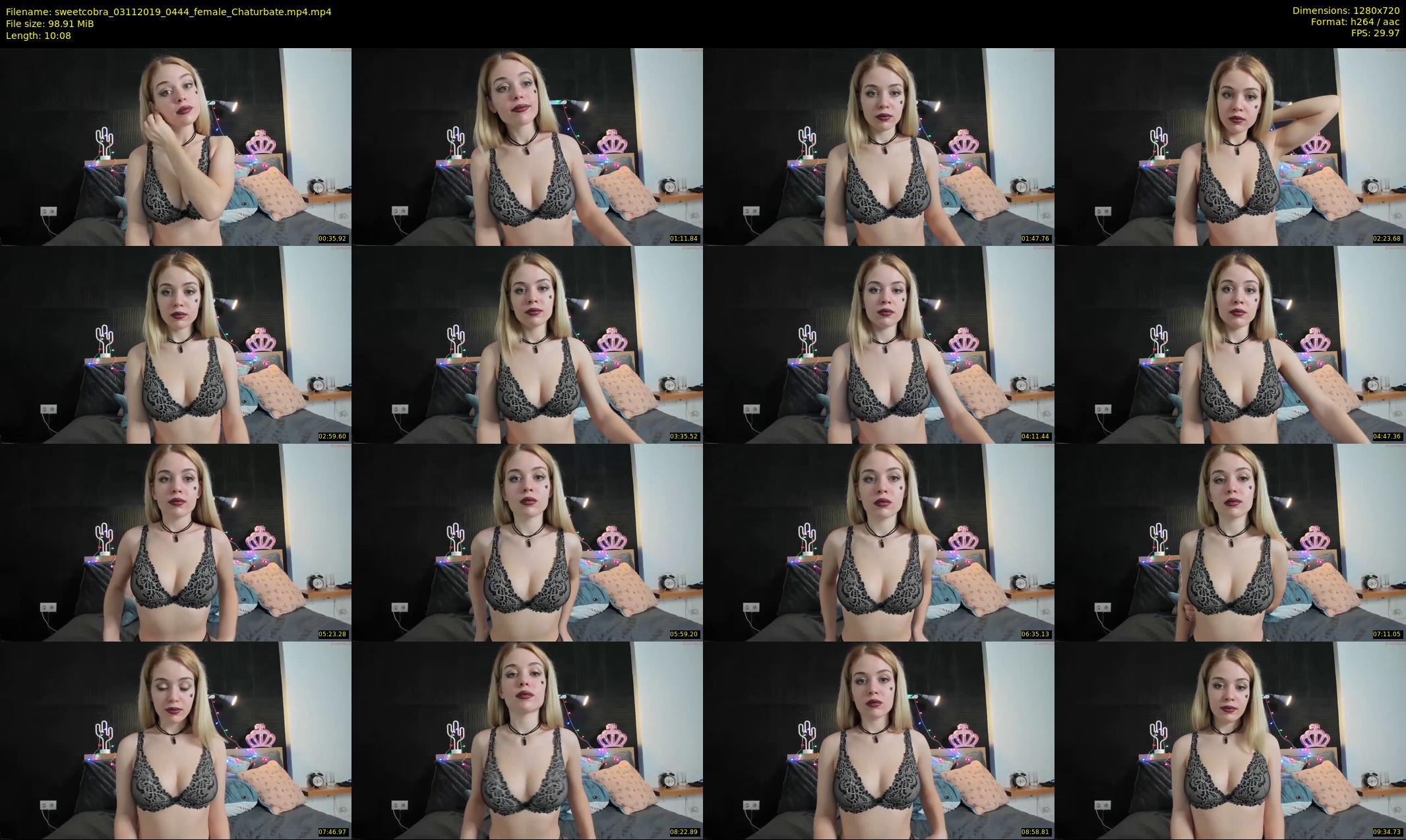 sweetcobra — 11 minute Chaturbate female cam show recording, 720p, Nov 3, 2019