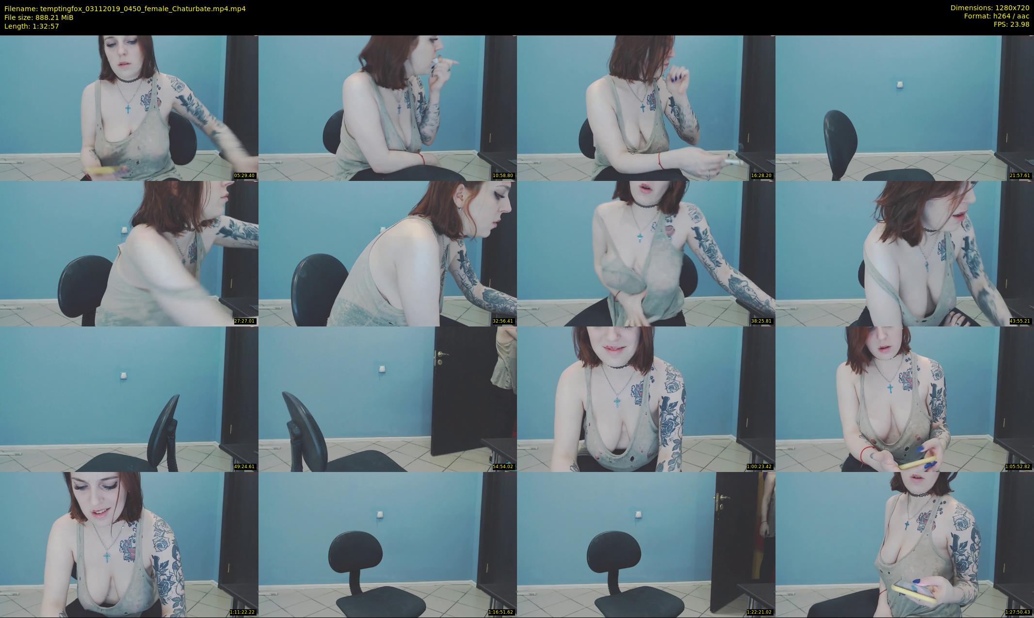 temptingfox — 93 minute Chaturbate female cam show recording, 720p, Nov 3, 2019