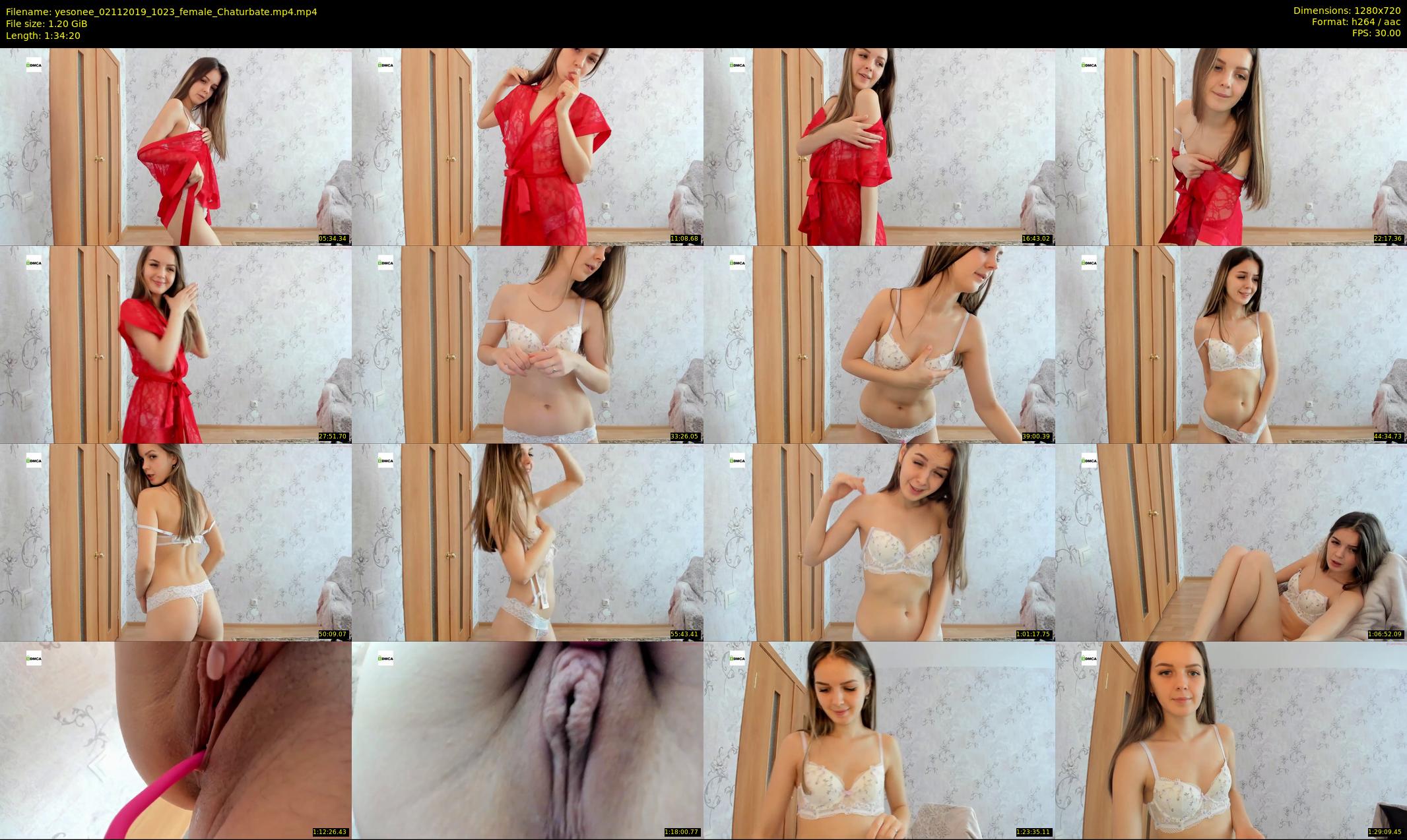 yesonee — 95 minute Chaturbate female cam show recording, 720p, Nov 2, 2019