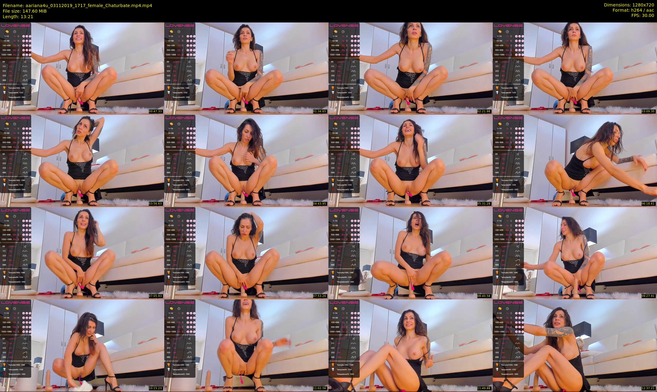 aariana4u — 14 minute Chaturbate female cam show recording, 720p, Nov 3, 2019