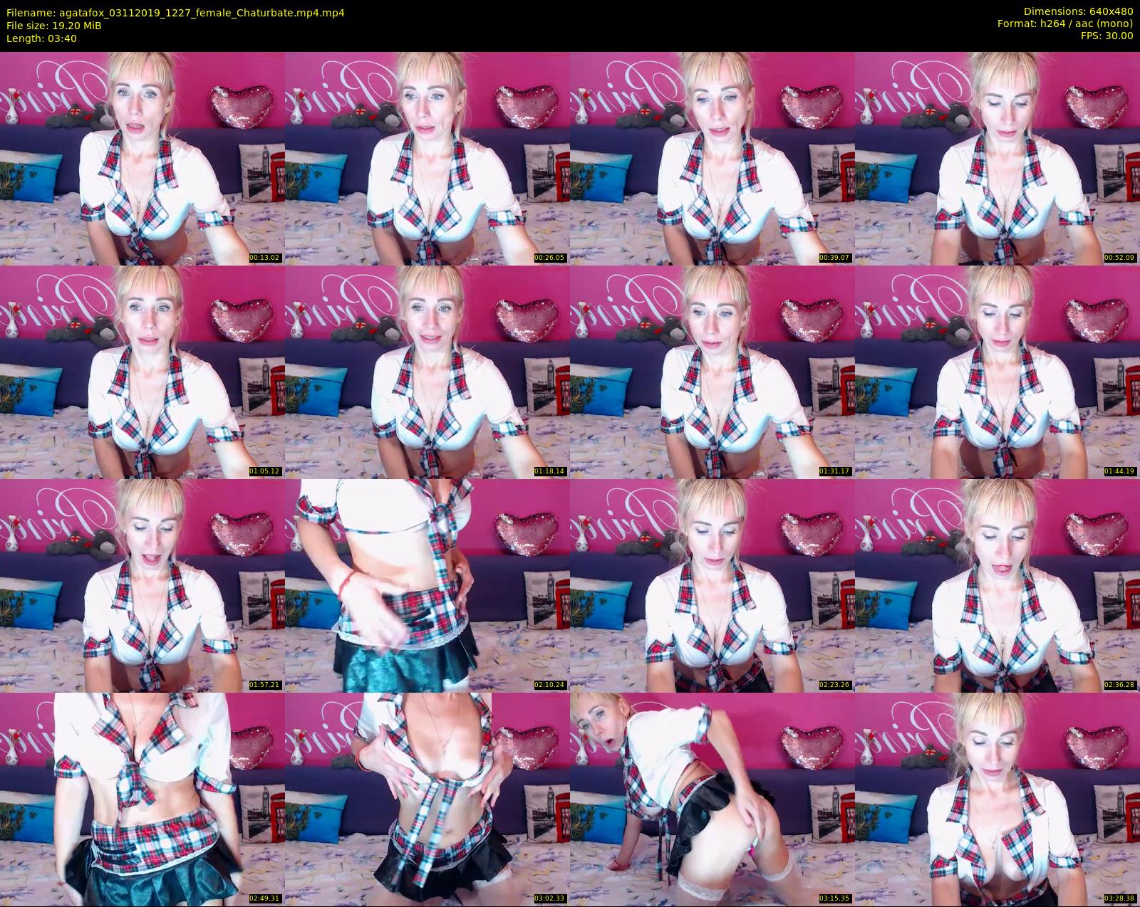 agatafox — 4 minute Chaturbate female cam show recording, 480p, Nov 3, 2019