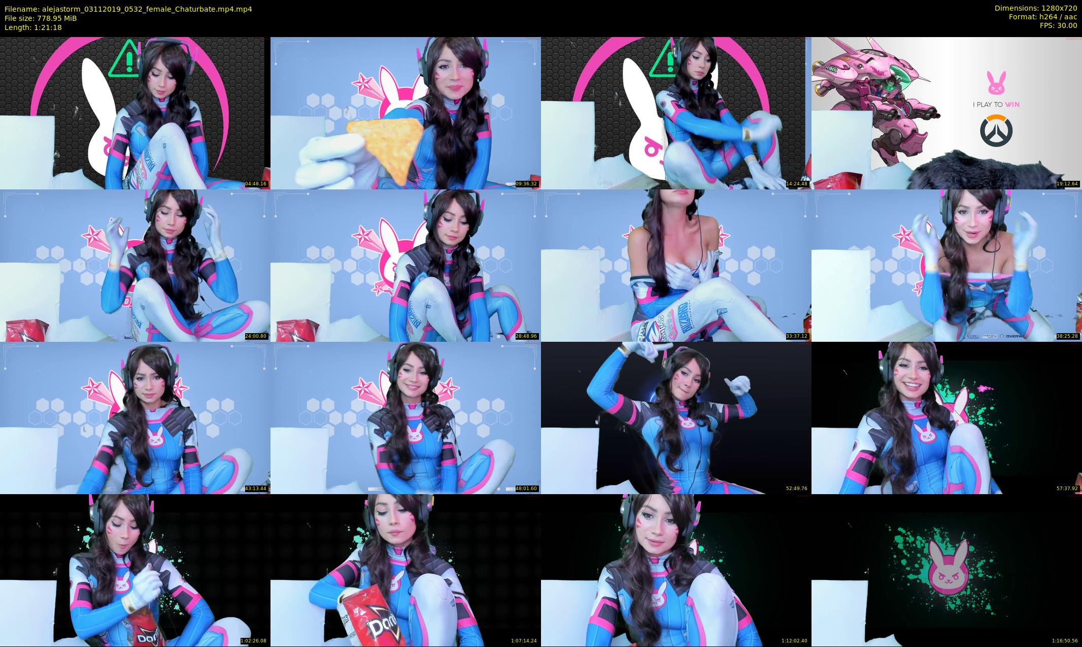 alejastorm — 82 minute Chaturbate female cam show recording, 720p, Nov 3, 2019
