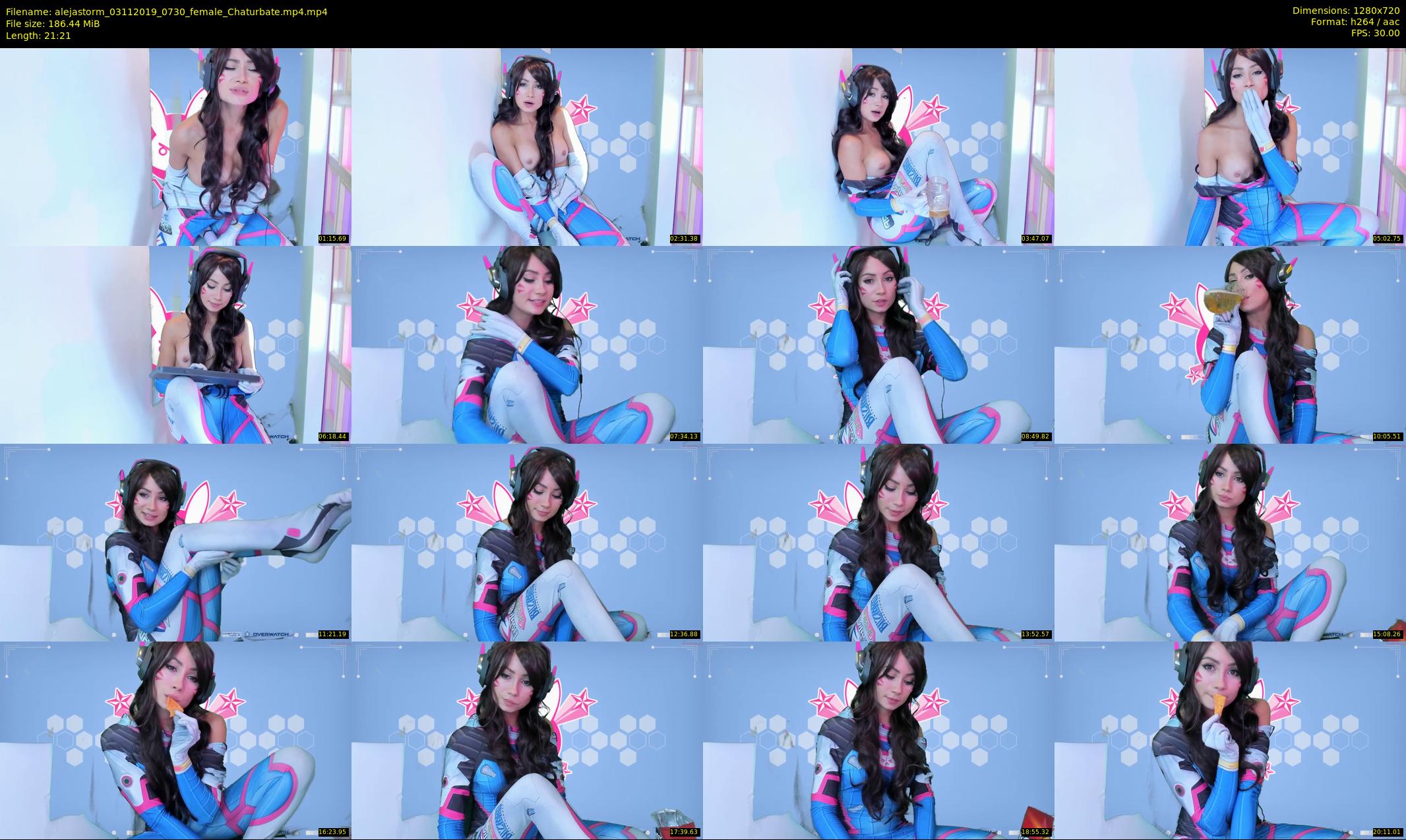 alejastorm — 22 minute Chaturbate female cam show recording, 720p, Nov 3, 2019
