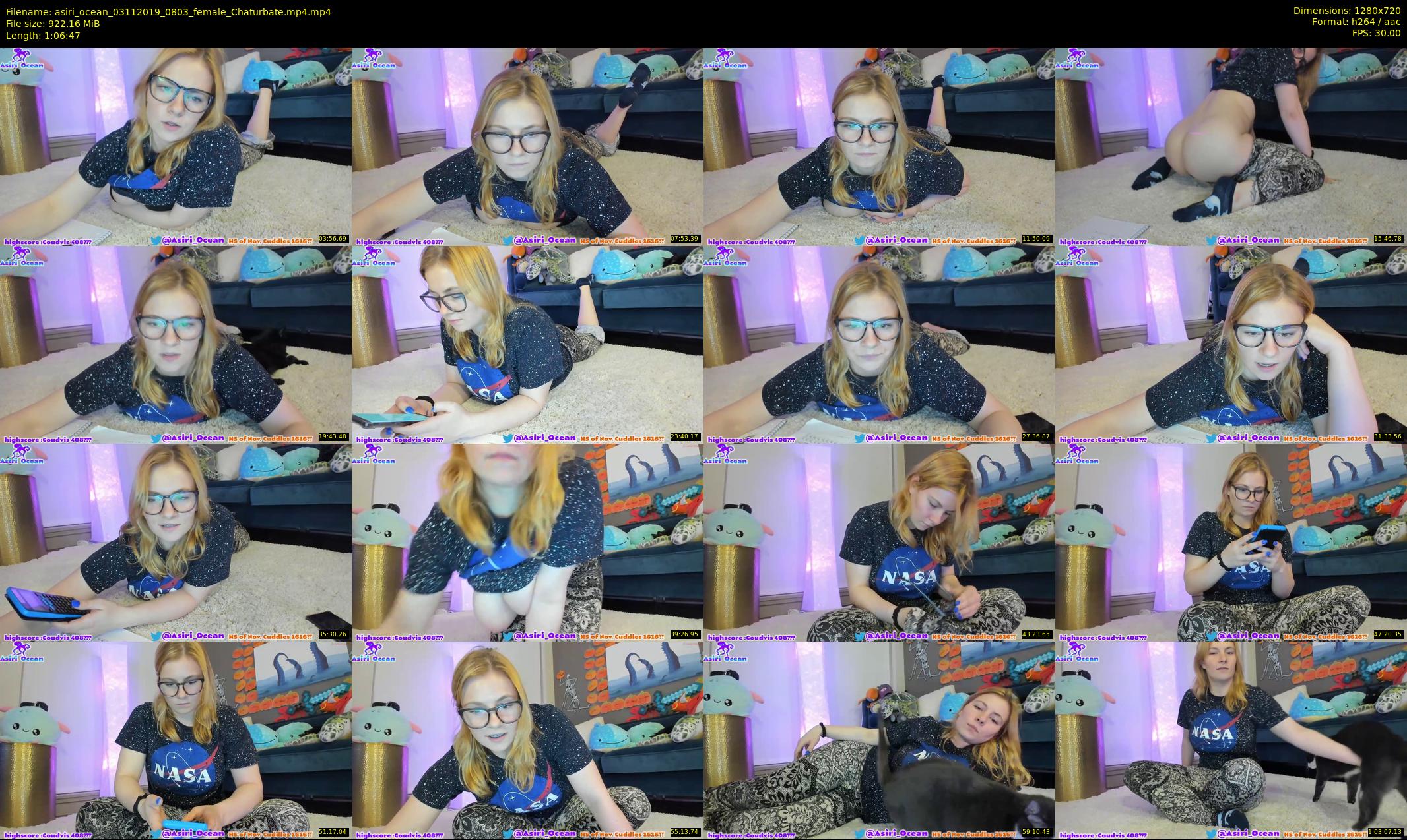 asiri_ocean — 67 minute Chaturbate female cam show recording, 720p, Nov 3, 2019