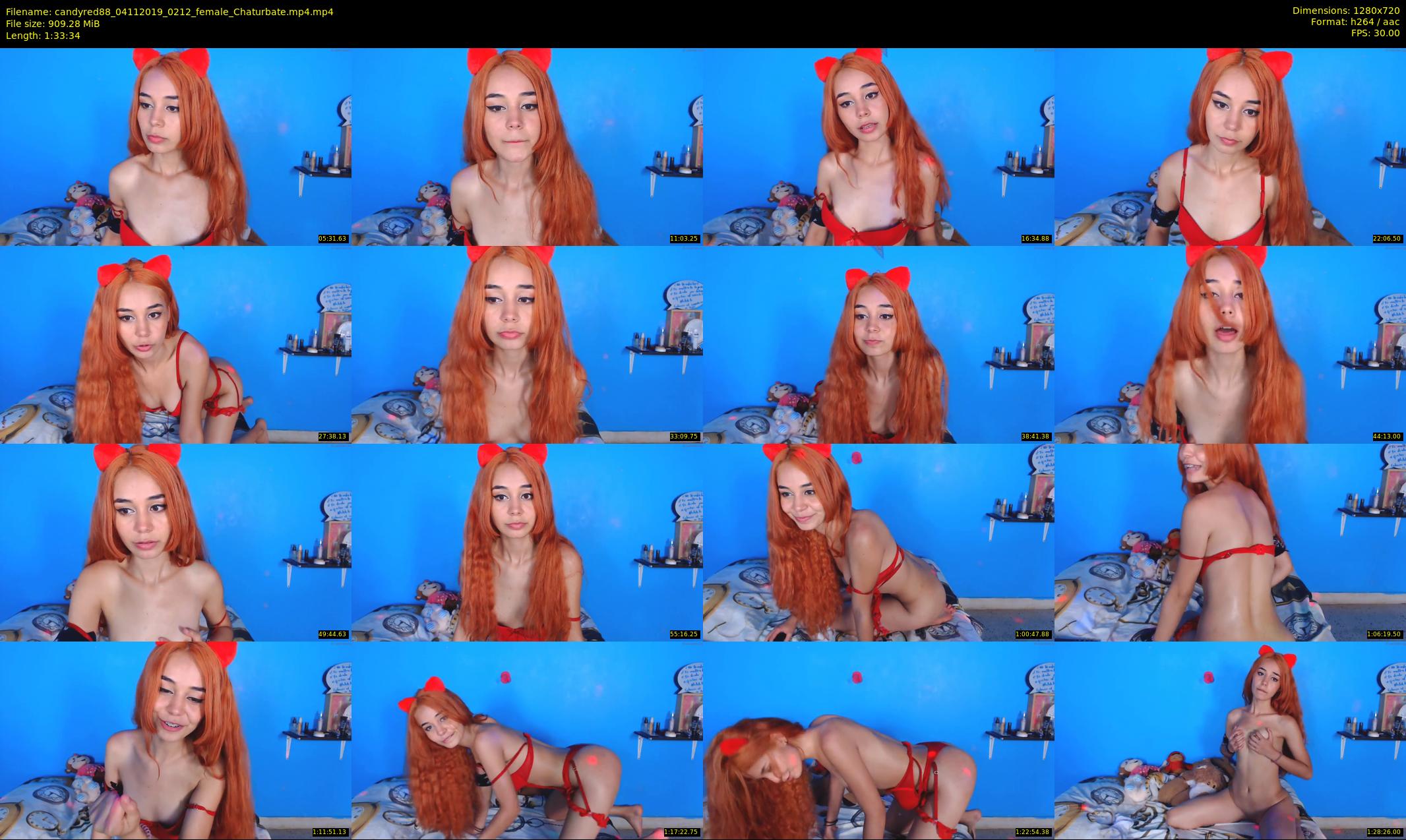 candyred88 — 94 minute Chaturbate female cam show recording, 720p, Nov 4, 2019