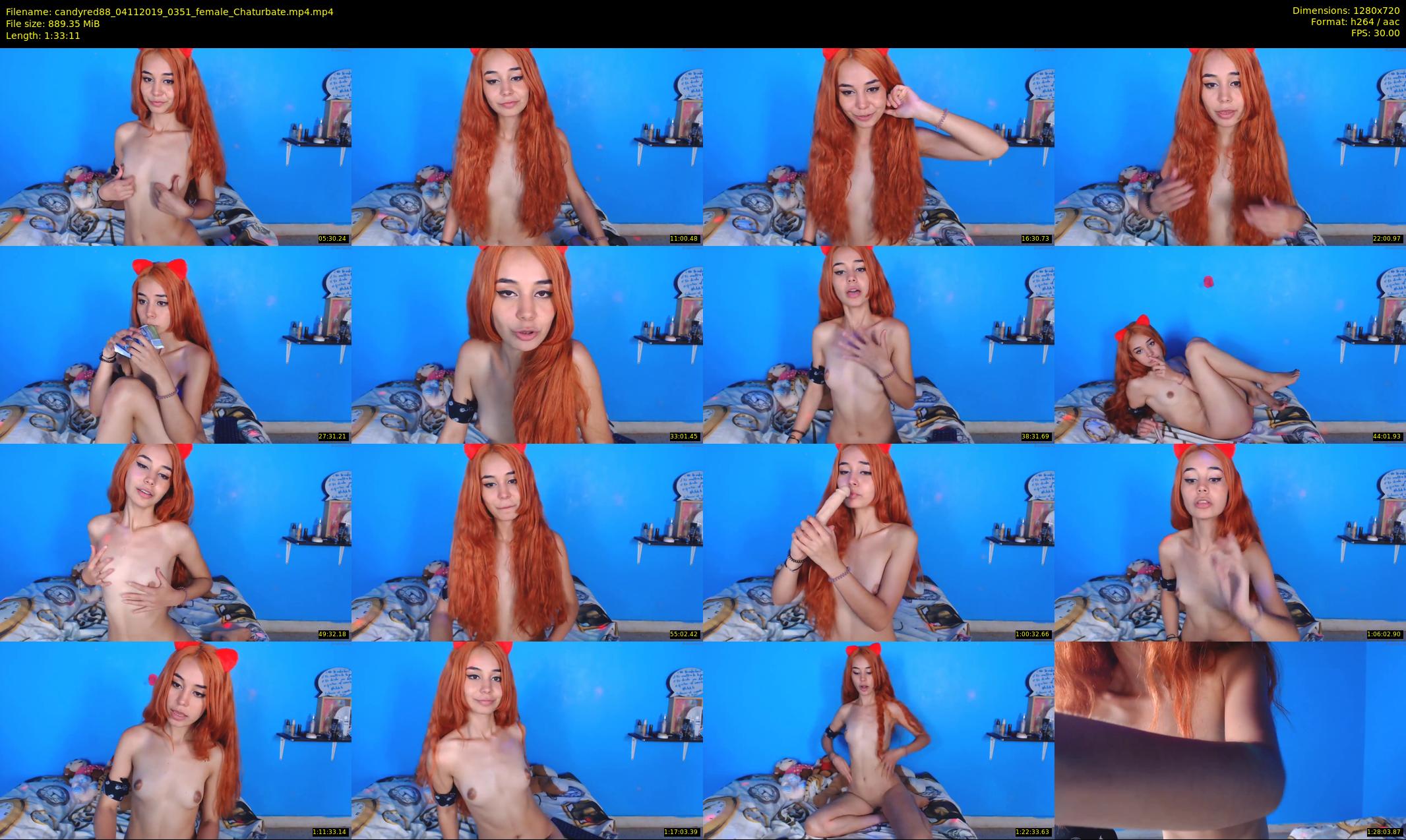 candyred88 — 94 minute Chaturbate female cam show recording, 720p, Nov 4, 2019