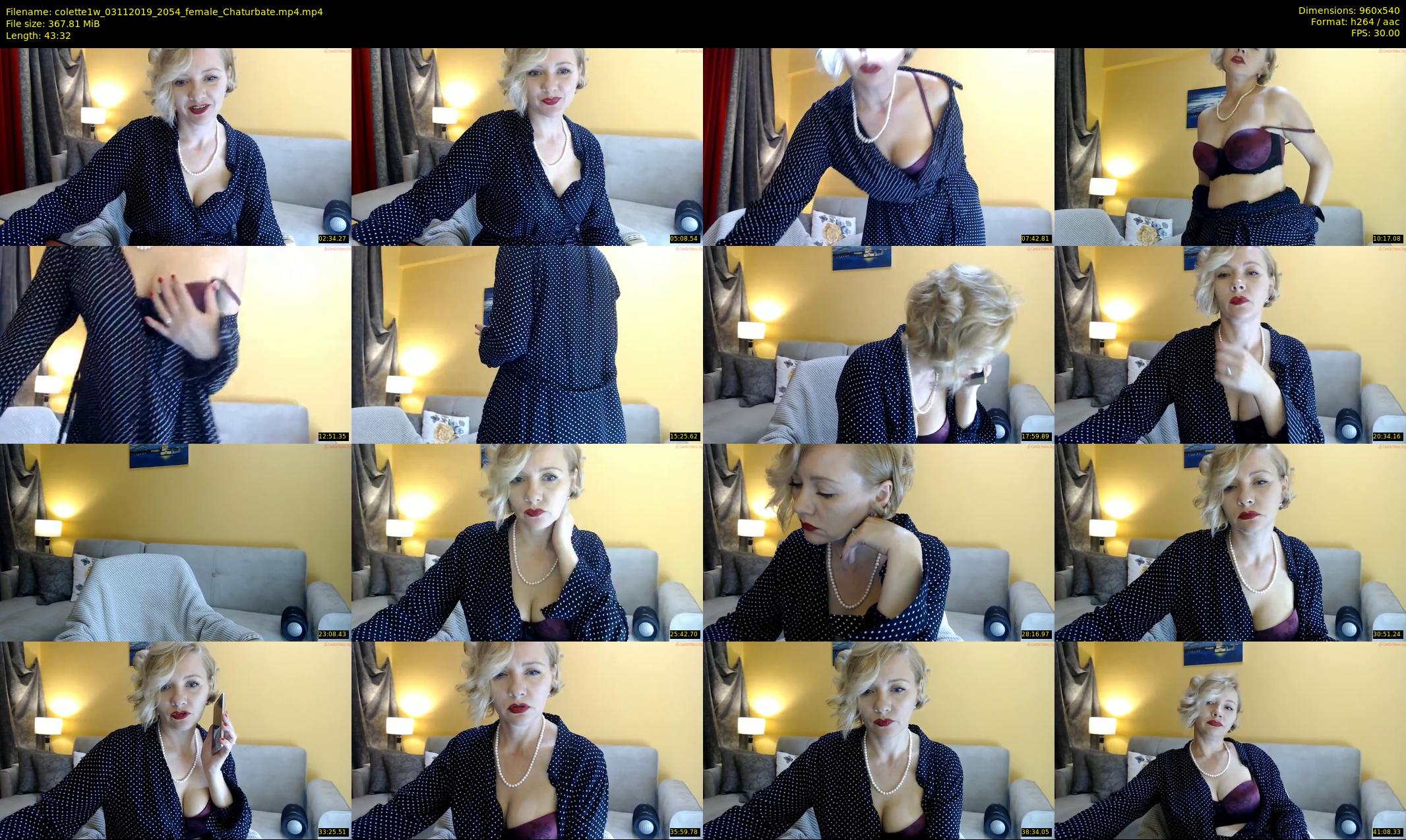 colette1w — 44 minute Chaturbate female cam show recording, 480p, Nov 3, 2019