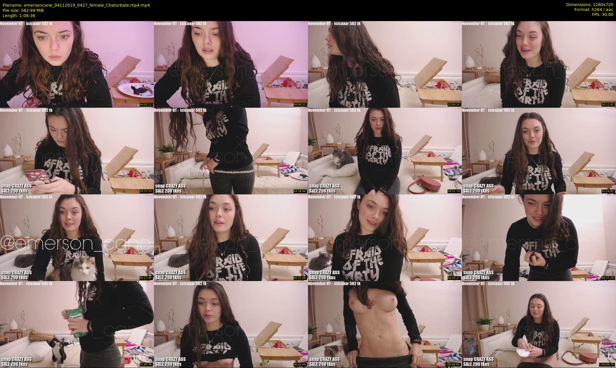 emersoncane — 69 minute Chaturbate female cam show recording, 720p, Nov 4, 2019