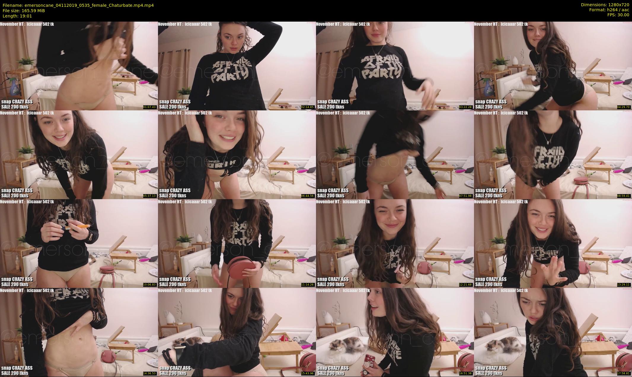 emersoncane — 20 minute Chaturbate female cam show recording, 720p, Nov 4, 2019