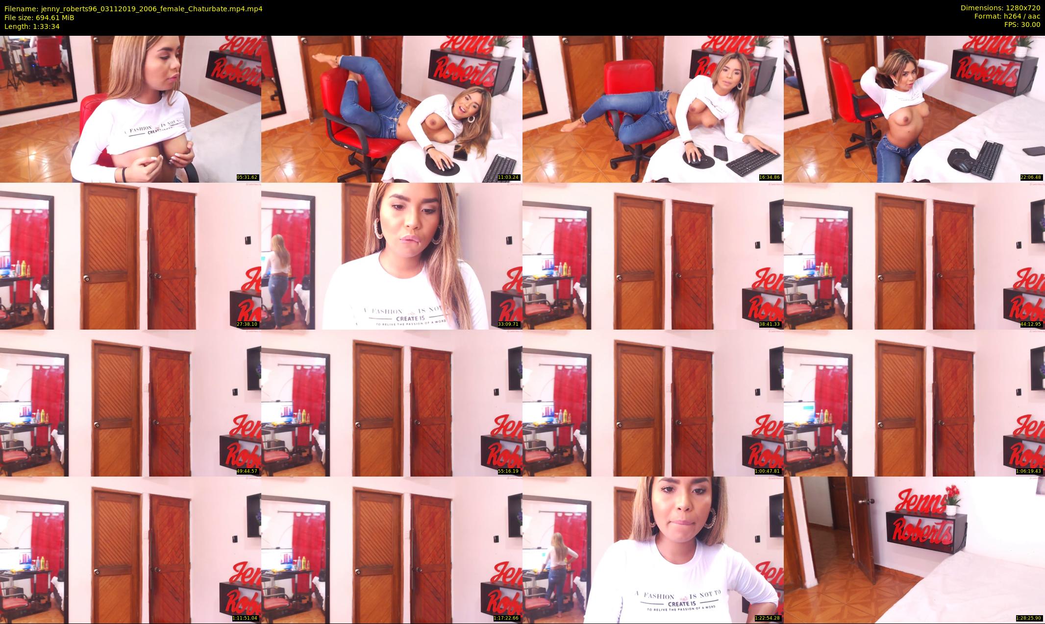 jenny_roberts96 — 94 minute Chaturbate female cam show recording, 720p, Nov 3, 2019