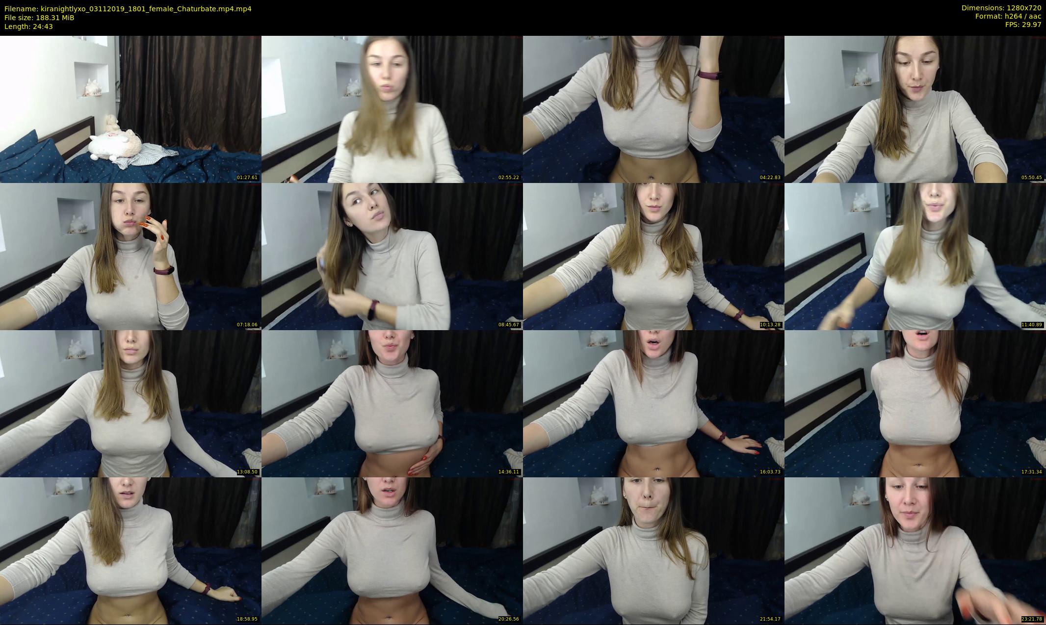 kiranightlyxo — 25 minute Chaturbate female cam show recording, 720p, Nov 3, 2019