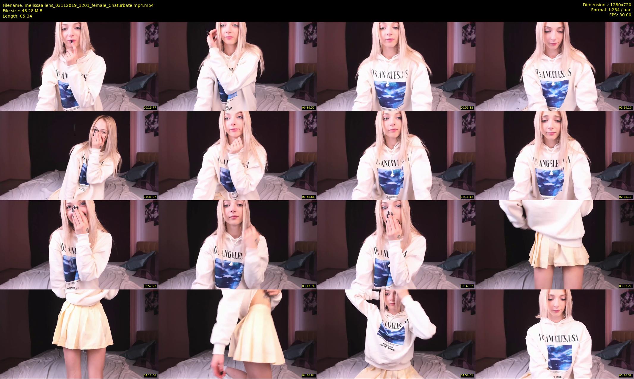 melissaallens — 6 minute Chaturbate female cam show recording, 720p, Nov 3, 2019