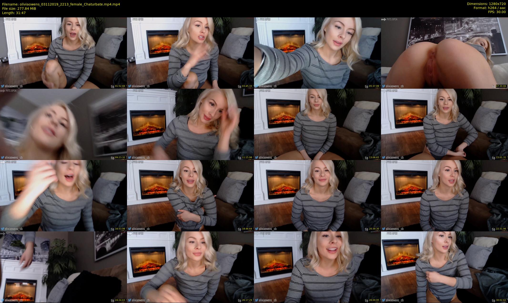 oliviaowens — 32 minute Chaturbate female cam show recording, 720p, Nov 3, 2019