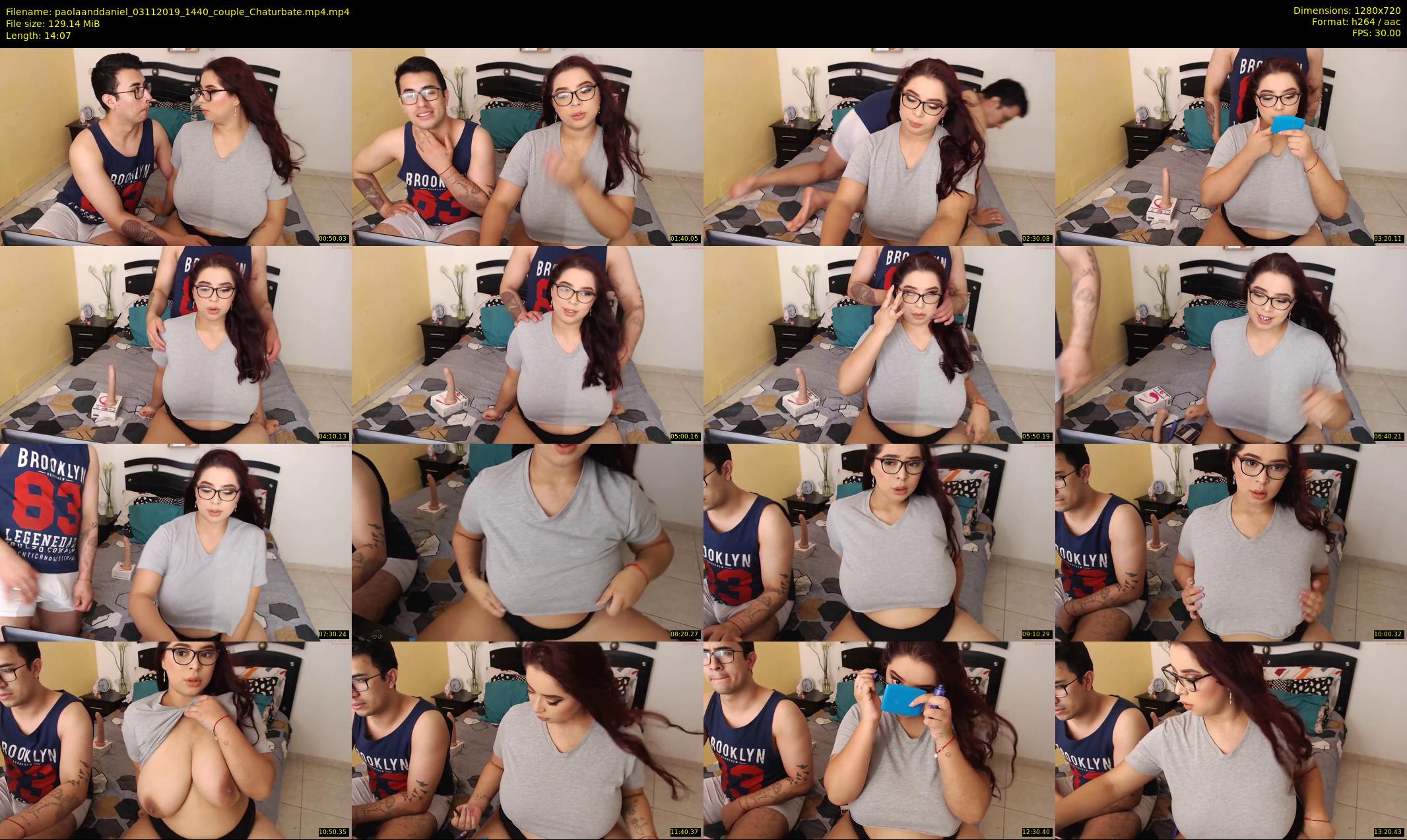 paolaanddaniel — 15 minute Chaturbate couple cam show recording, 720p, Nov 3, 2019