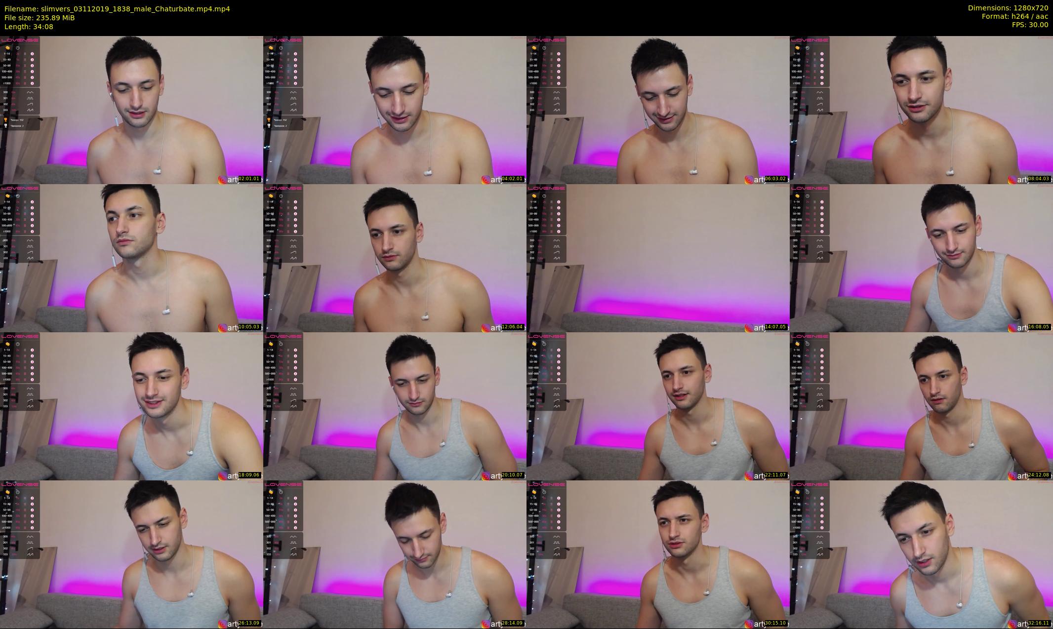 slimvers — 35 minute Chaturbate male cam show recording, 720p, Nov 3, 2019
