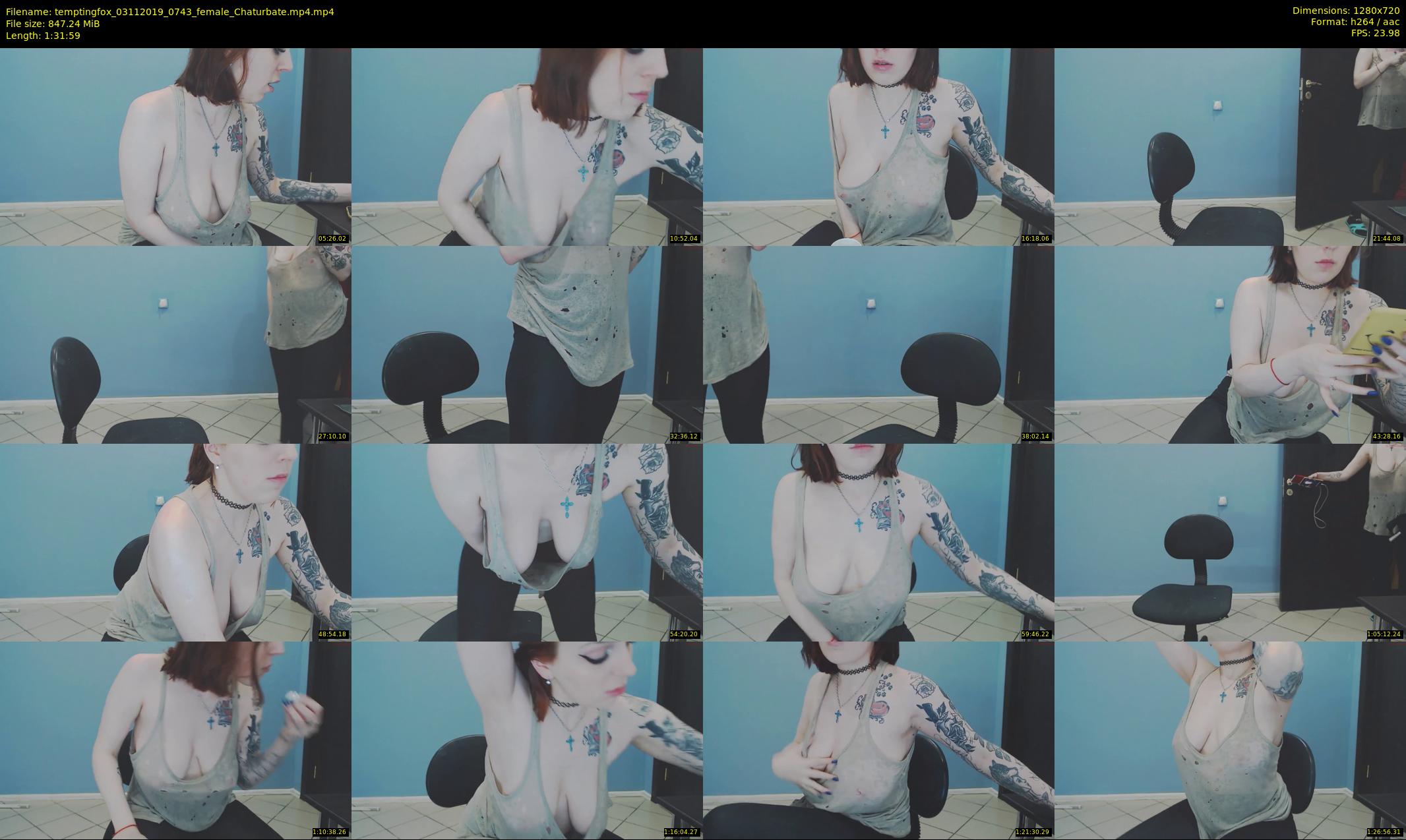 temptingfox — 92 minute Chaturbate female cam show recording, 720p, Nov 3, 2019
