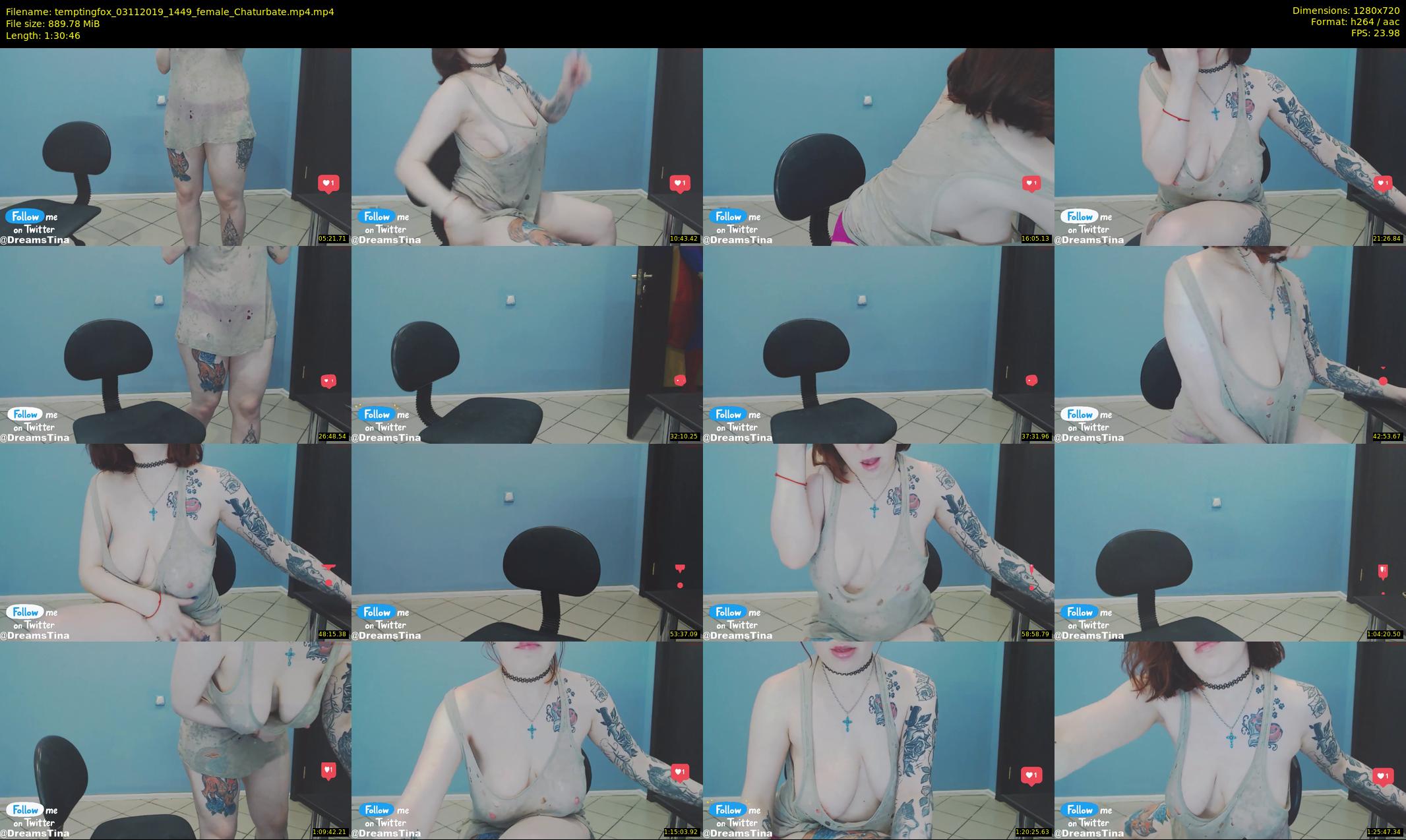 temptingfox — 91 minute Chaturbate female cam show recording, 720p, Nov 3, 2019