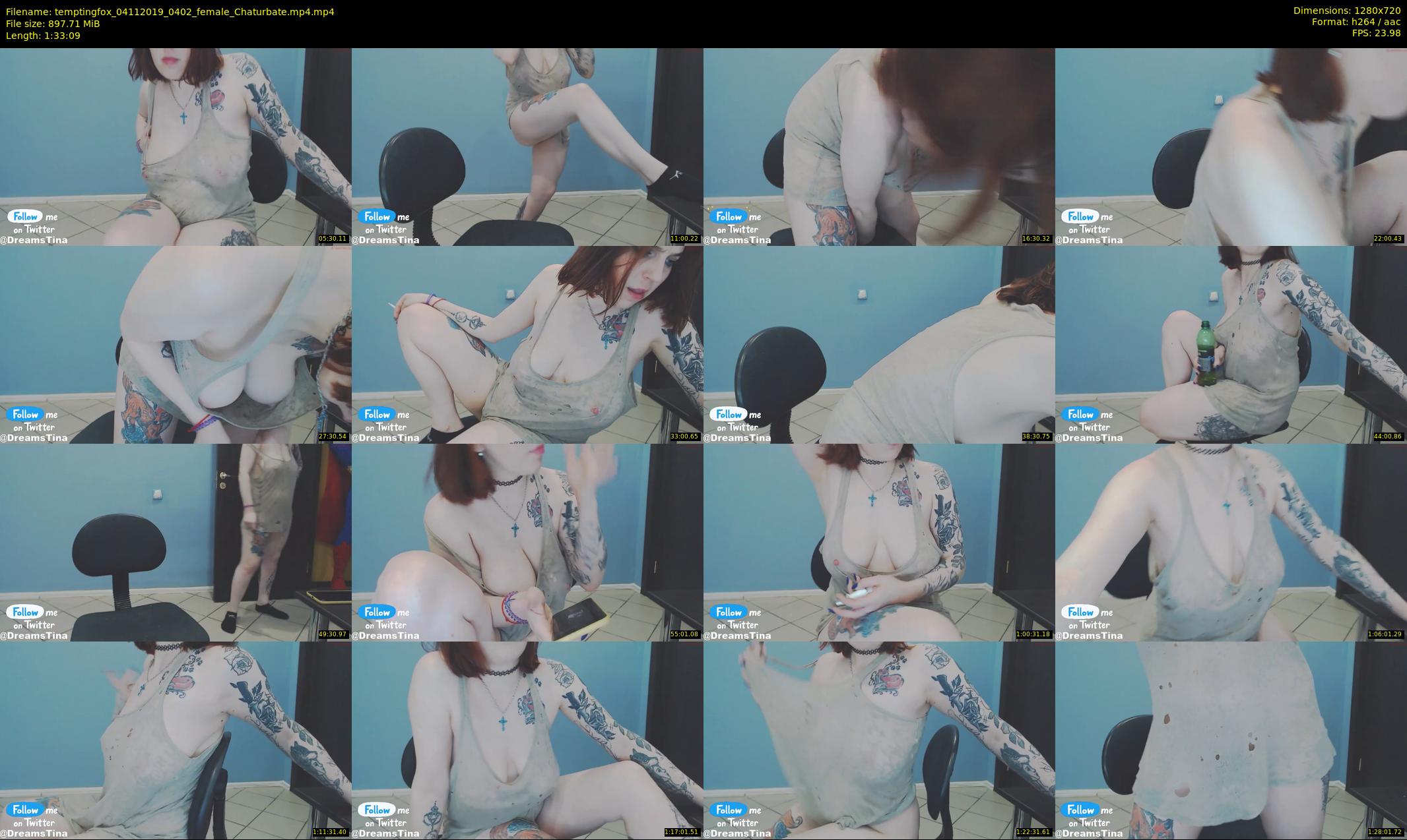 temptingfox — 94 minute Chaturbate female cam show recording, 720p, Nov 4, 2019