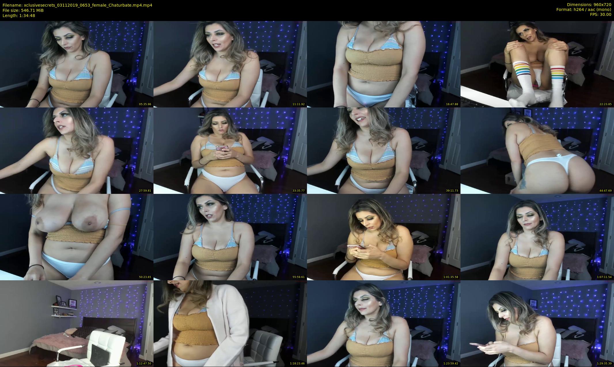 xclusivesecrets — 95 minute Chaturbate female cam show recording, 720p, Nov 3, 2019