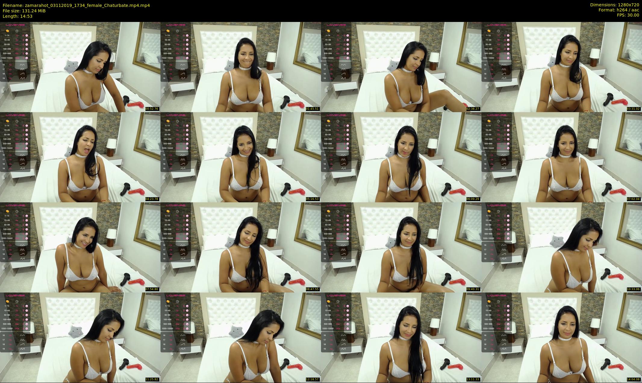 zamarahot — 15 minute Chaturbate female cam show recording, 720p, Nov 3, 2019