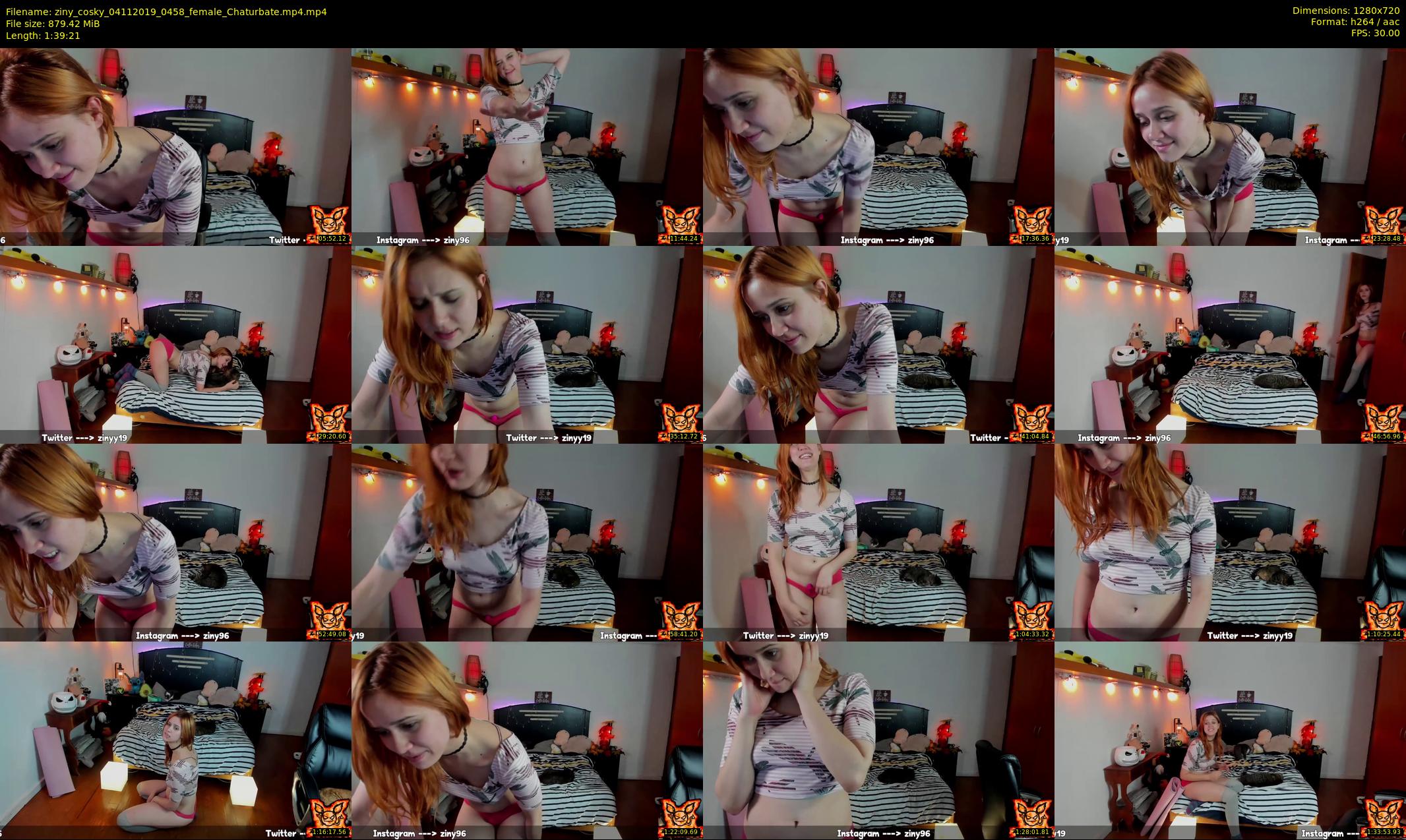 ziny_cosky — 100 minute Chaturbate female cam show recording, 720p, Nov 4, 2019