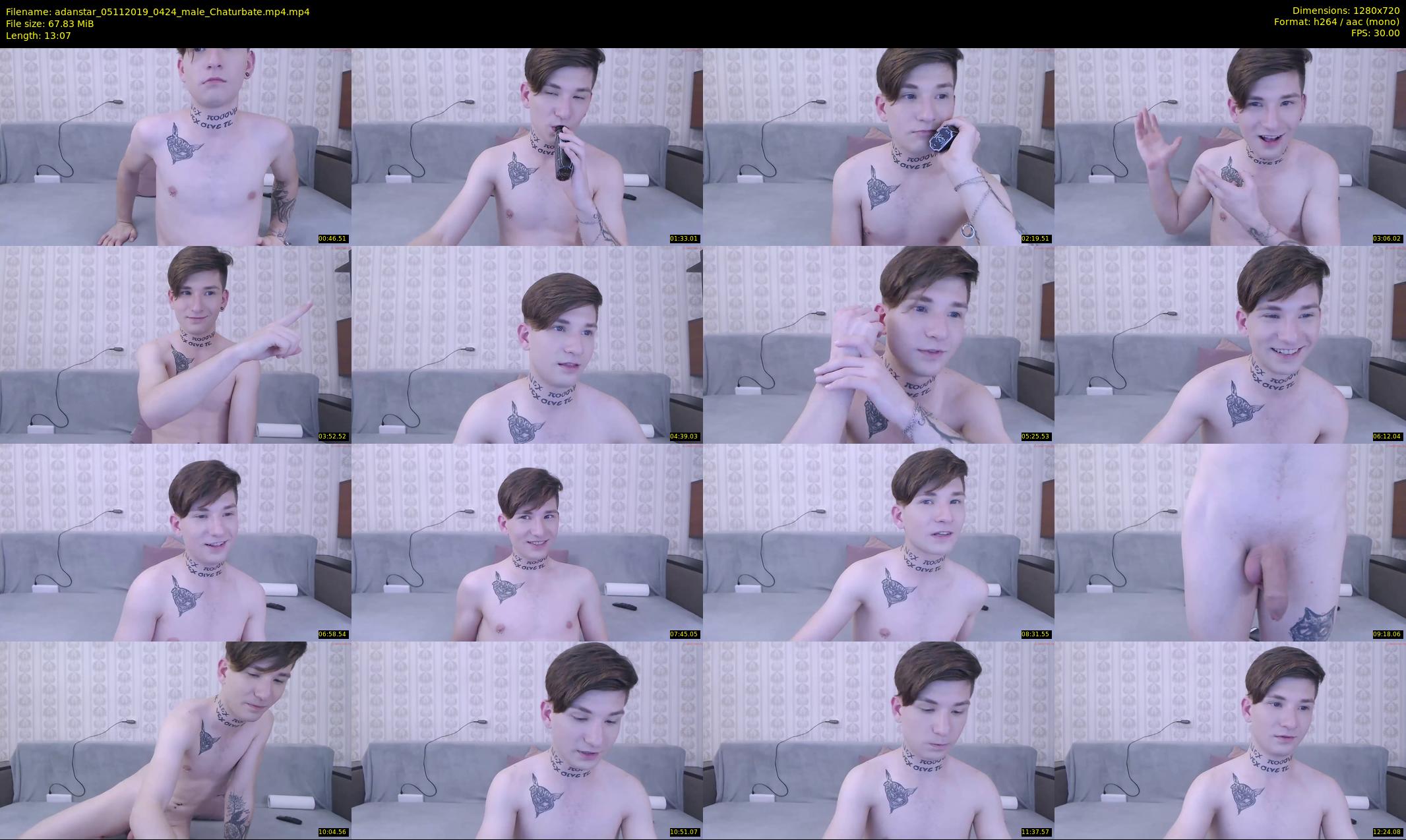 adanstar — 14 minute Chaturbate male cam show recording, 720p, Nov 5, 2019
