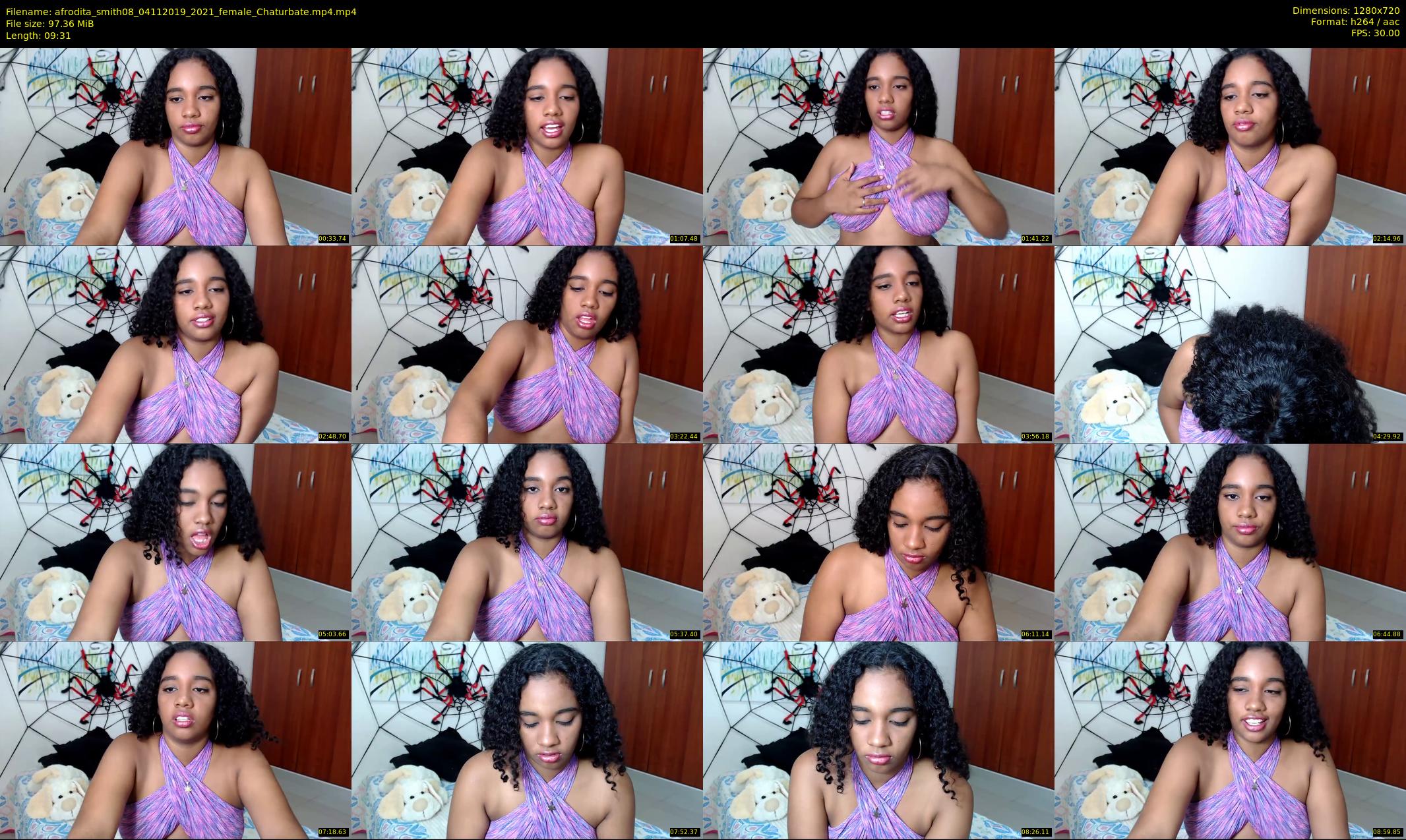 afrodita_smith08 — 10 minute Chaturbate female cam show recording, 720p, Nov 4, 2019