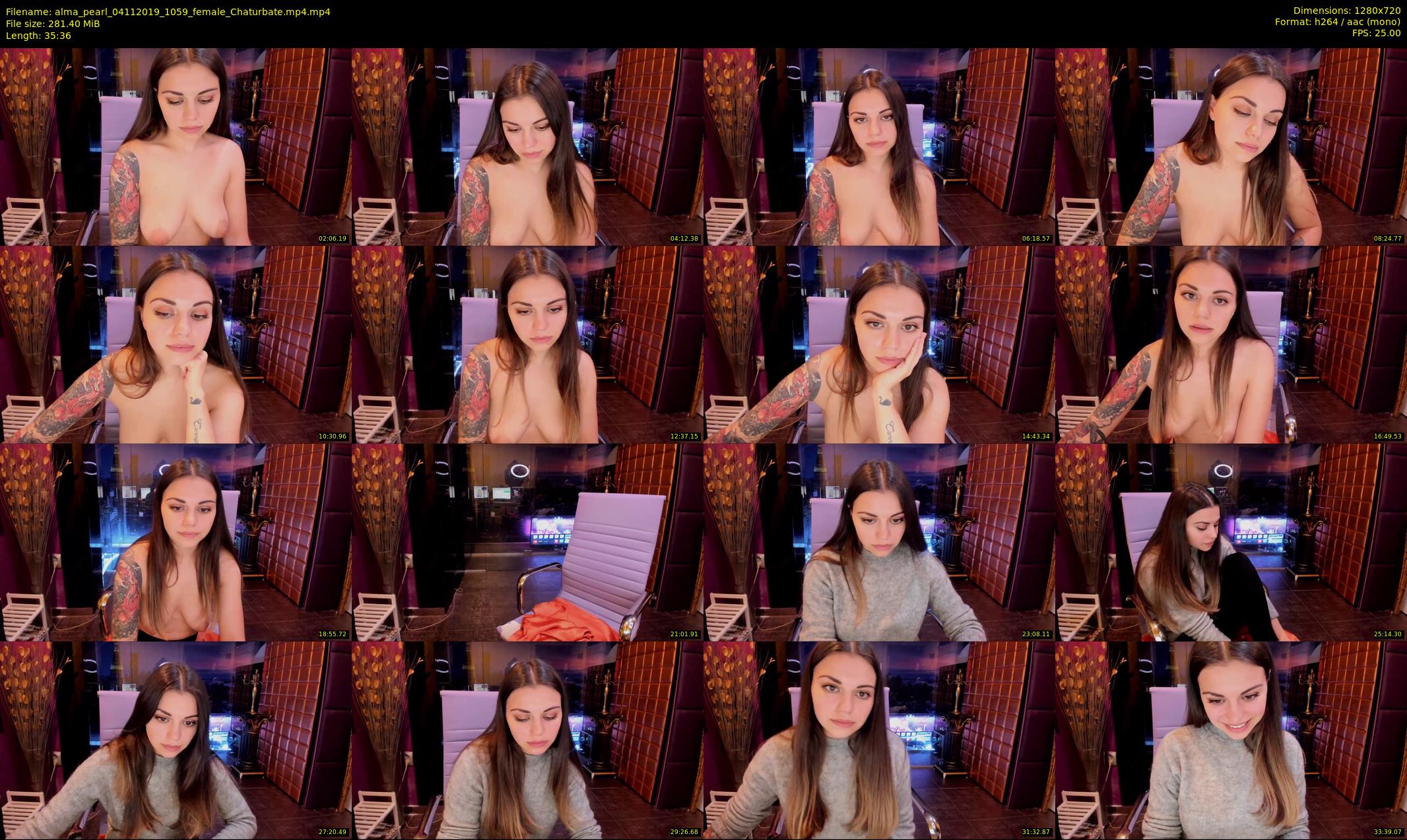 alma_pearl — 36 minute Chaturbate female cam show recording, 720p, Nov 4, 2019