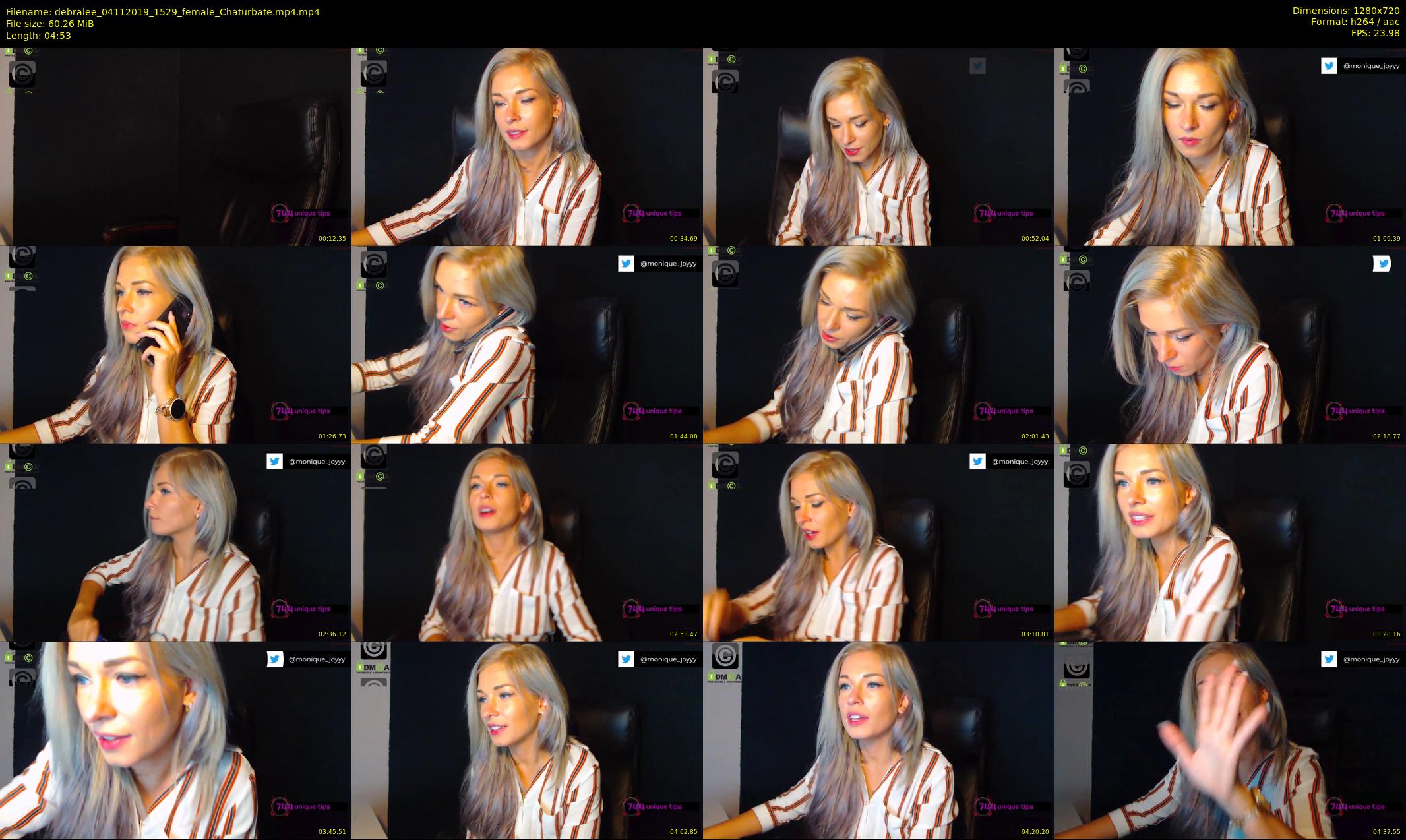 debralee — 5 minute Chaturbate female cam show recording, 720p, Nov 4, 2019