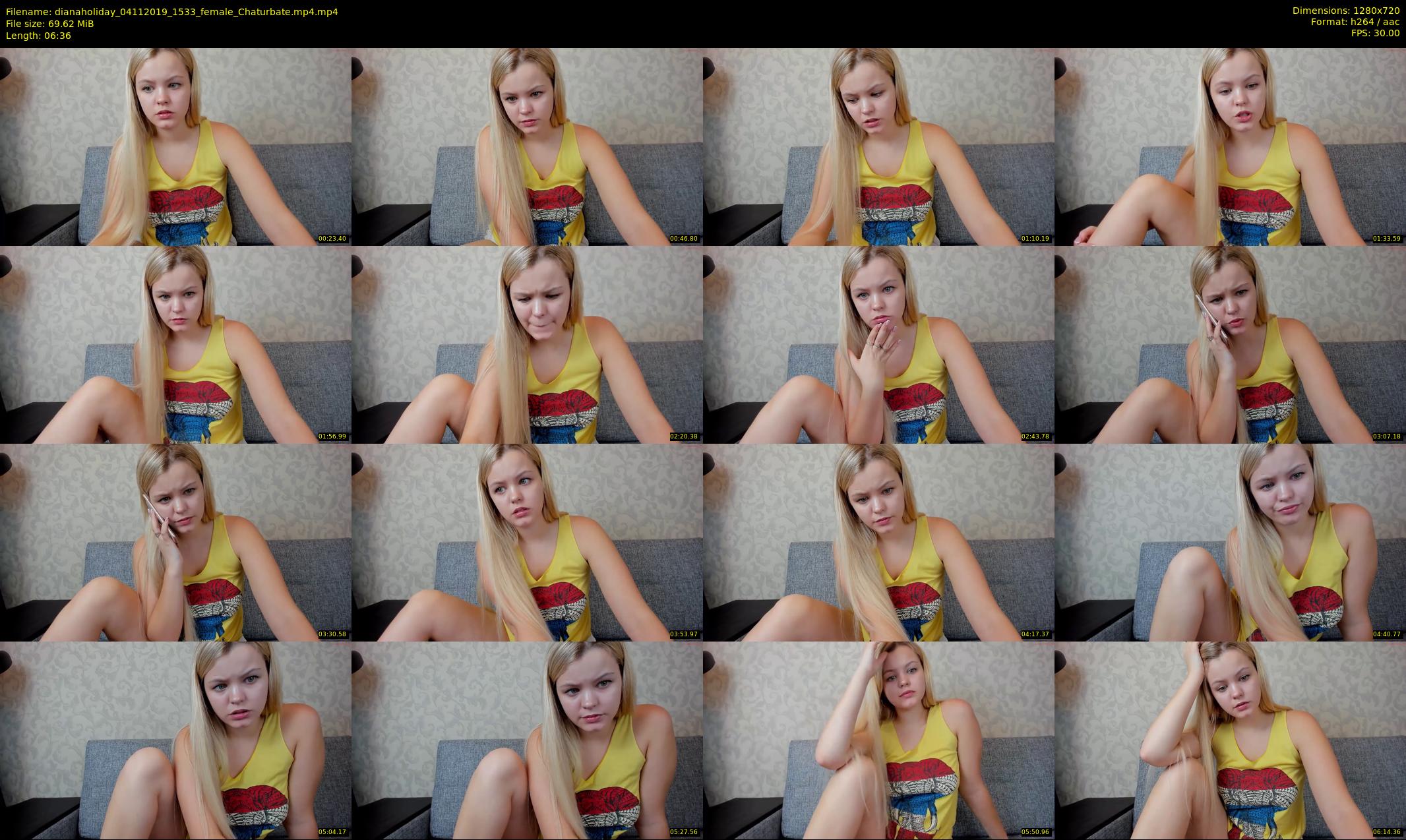 dianaholiday — 7 minute Chaturbate female cam show recording, 720p, Nov 4, 2019