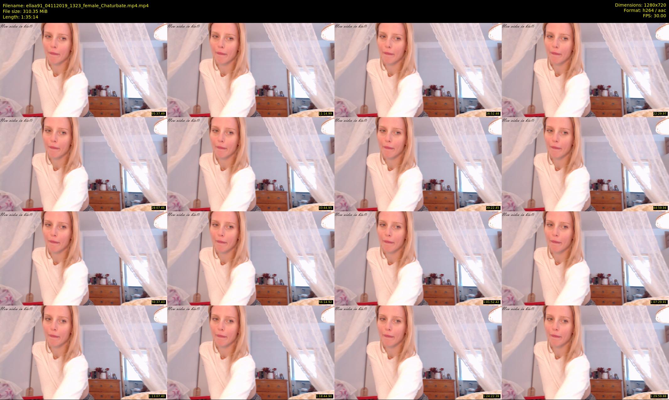 ellaa91 — 96 minute Chaturbate female cam show recording, 720p, Nov 4, 2019