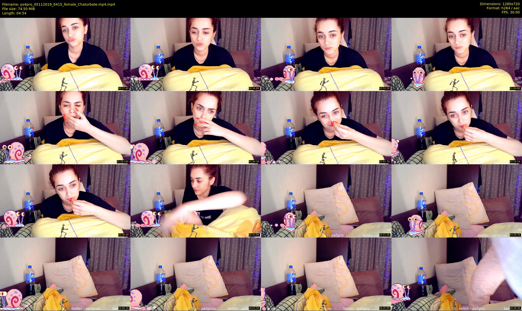 ps4pro — 5 minute Chaturbate female cam show recording, 720p, Nov 5, 2019